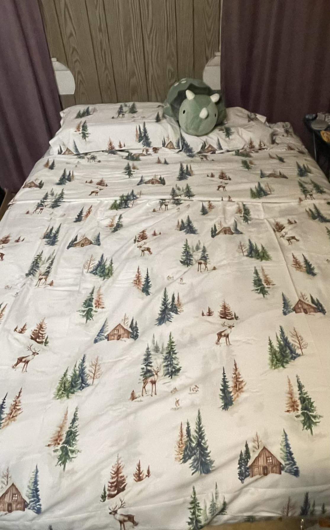 Springtree Home Luxury Portuguese Flannel Sheets | Queen Size | 100% Cotton | Ultra-Soft, Warm & Breathable Sheet Set | Deep Pocket, Durable & Cozy Winter Sheet Set | Plaid - Forest customer photo 2