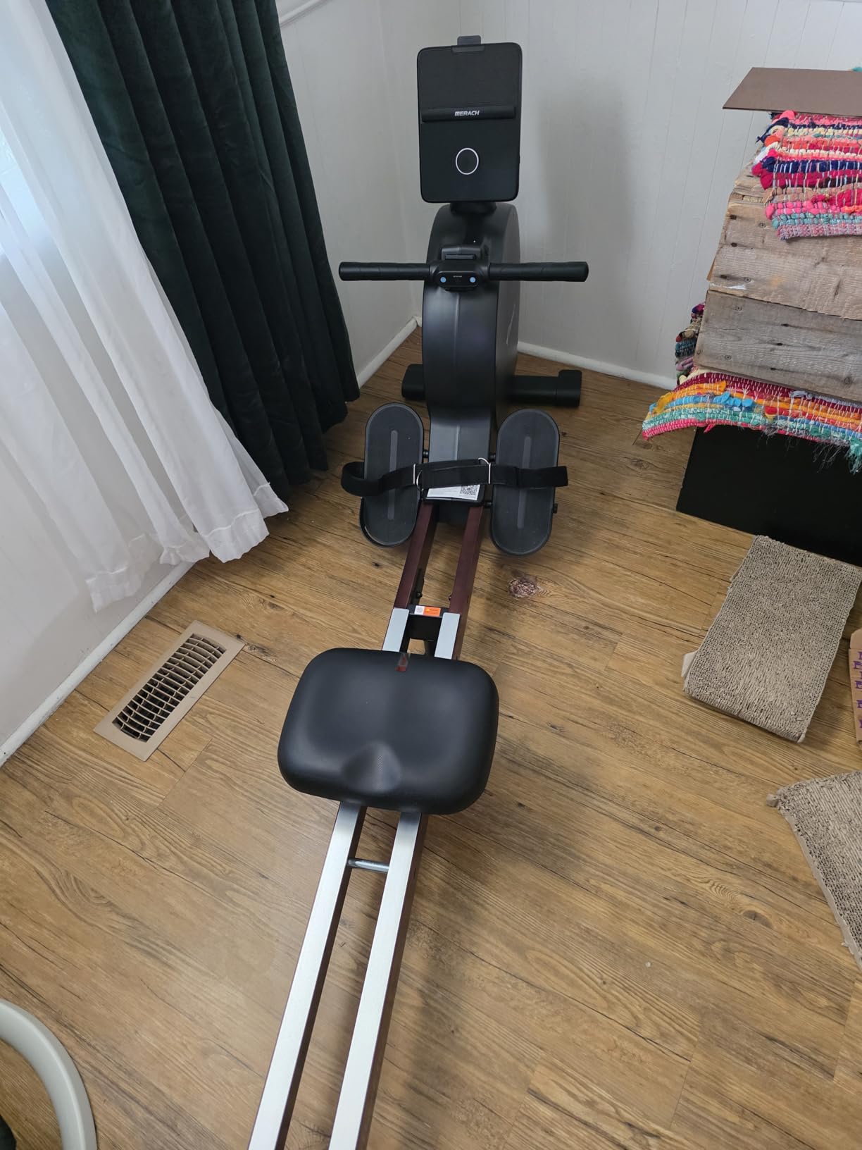 MERACH Pro-Grade Rowing Machines for Home, Smart Magnetic Rowing Machine with Self-Generation, Double Resistance and 400 LBS MAX Load, Wooden Tracks for Silent Sliding, MERACH App 1000+ Course & Games customer photo 2