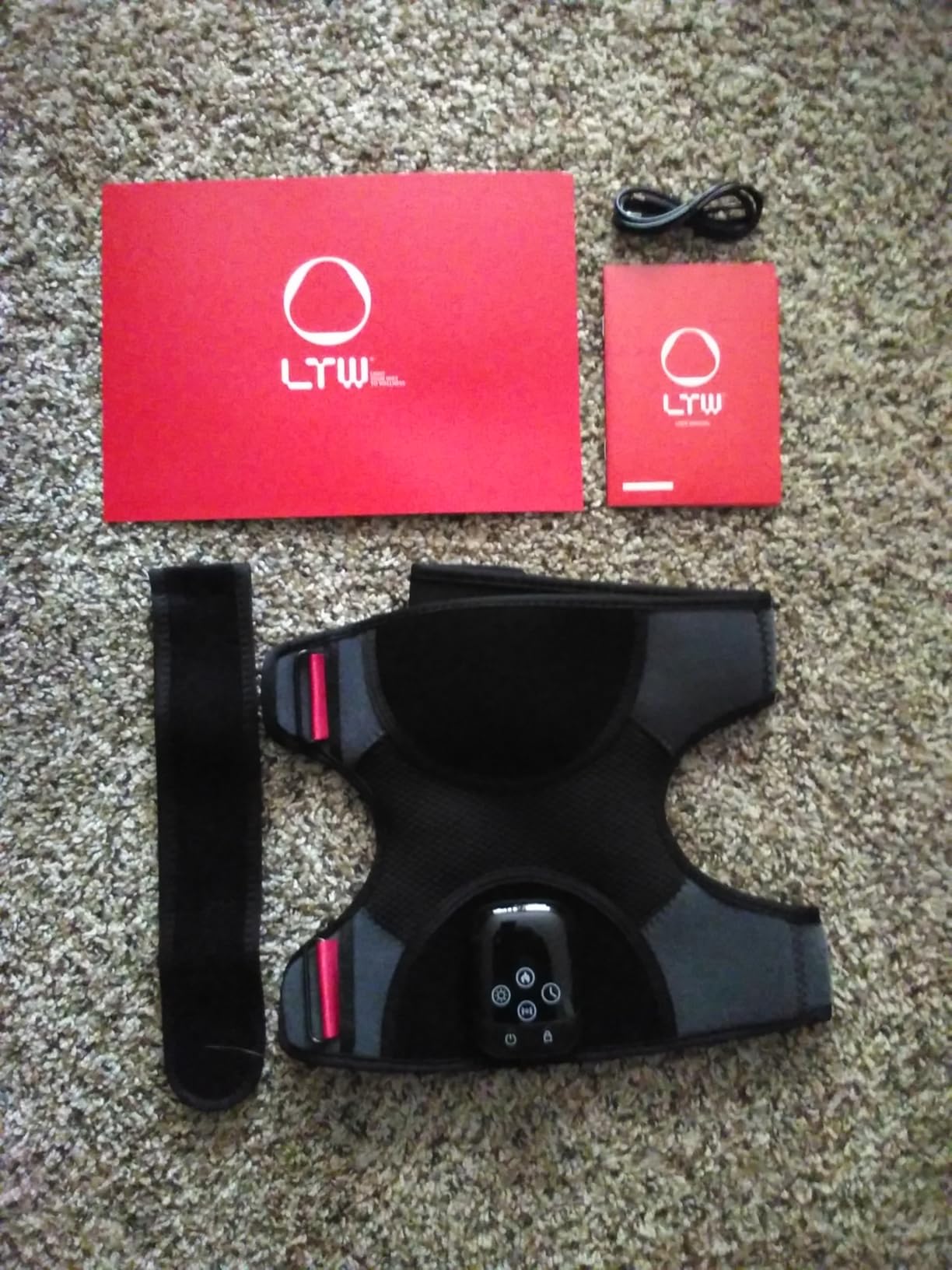 LTW Knee Massager with Heat and Red Light, Cordless Heated Knee Brace with 3 Heat/3 Vibration/5 Light Levels, 72 Red Lights with 660nm & 850nm, 5000mAh Massager for Knee Elbow Shoulder customer photo 1