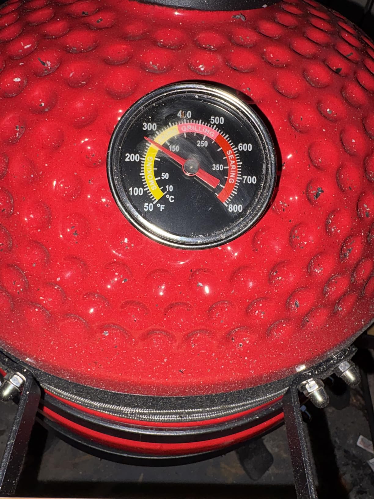 Upgraded 13 inch Ceramic Kamado Grill with Waterproof Air Vent Cap | Portable Tabletop Charcoal BBQ Grill Smoker for Outdoor Cooking, Patio, Camping | Green customer photo 1