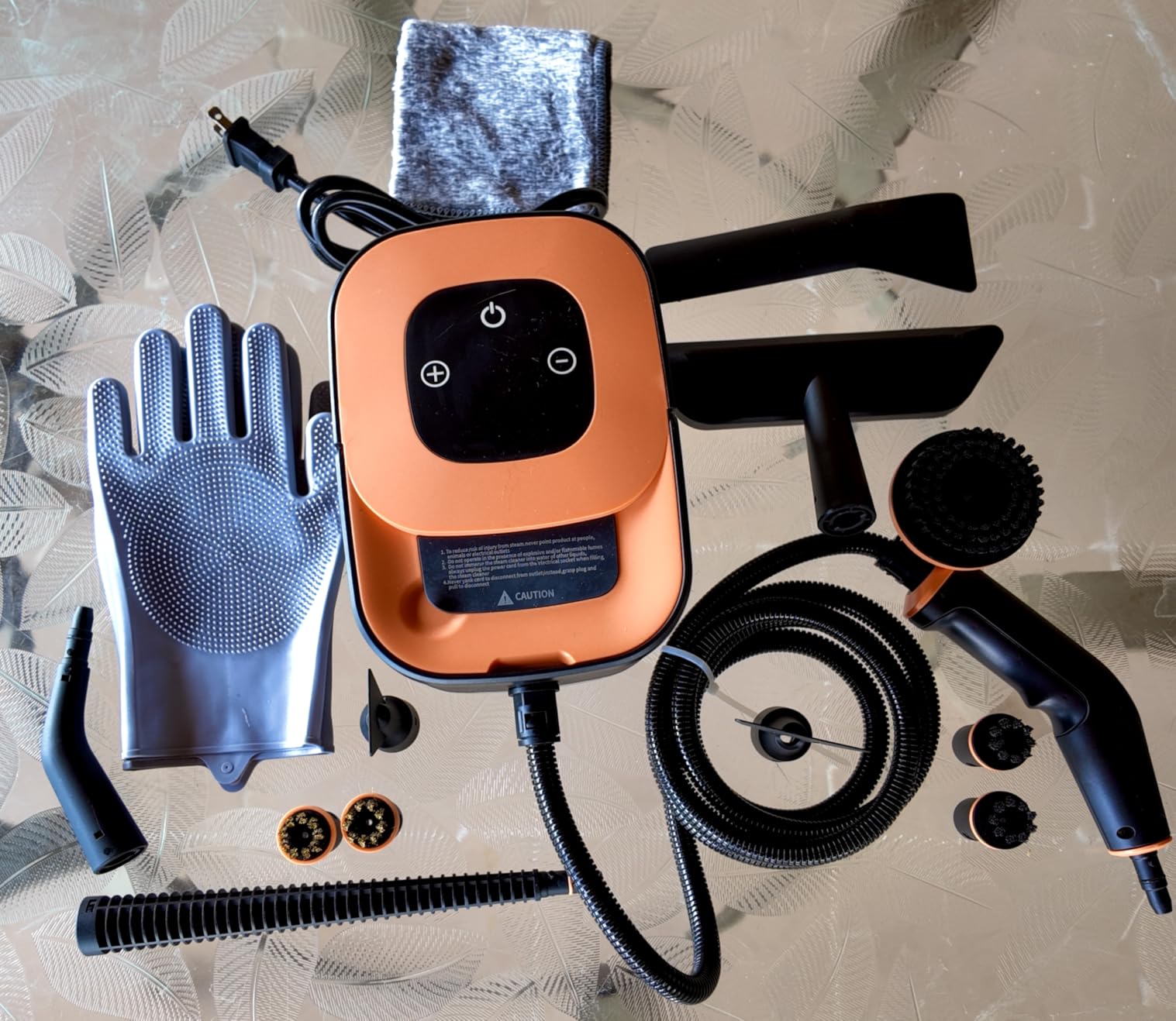 Steam Cleaner, Portable Steamer for Cleaning with 16pcs Accessories, 6-Level Adjustable and 15s Heat-Up, Handheld Steam Cleaner for Home, Tile, Dirt, Grout, Grease, Car Detailing customer photo 1