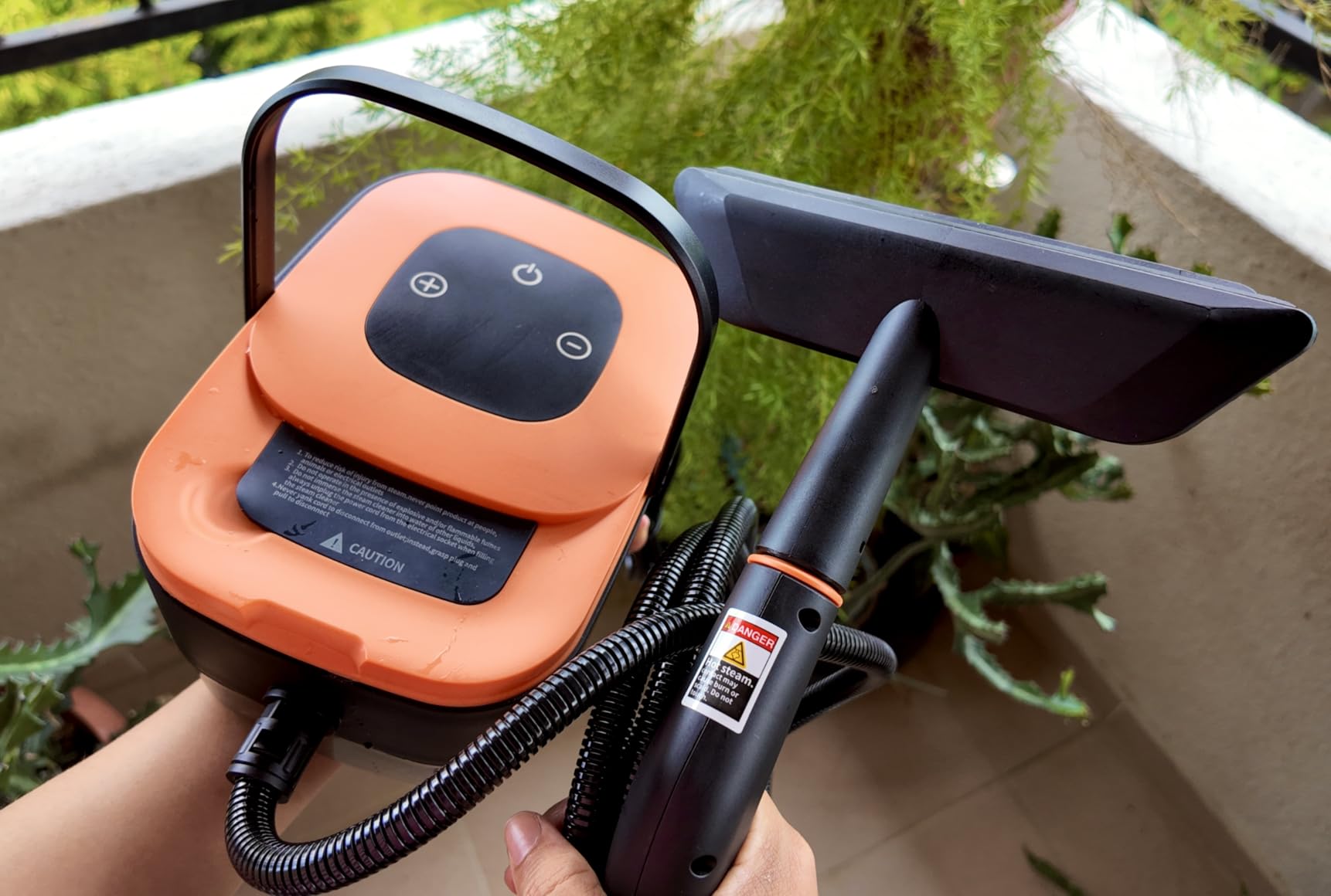 Steam Cleaner, Portable Steamer for Cleaning with 16pcs Accessories, 6-Level Adjustable and 15s Heat-Up, Handheld Steam Cleaner for Home, Tile, Dirt, Grout, Grease, Car Detailing customer photo 2