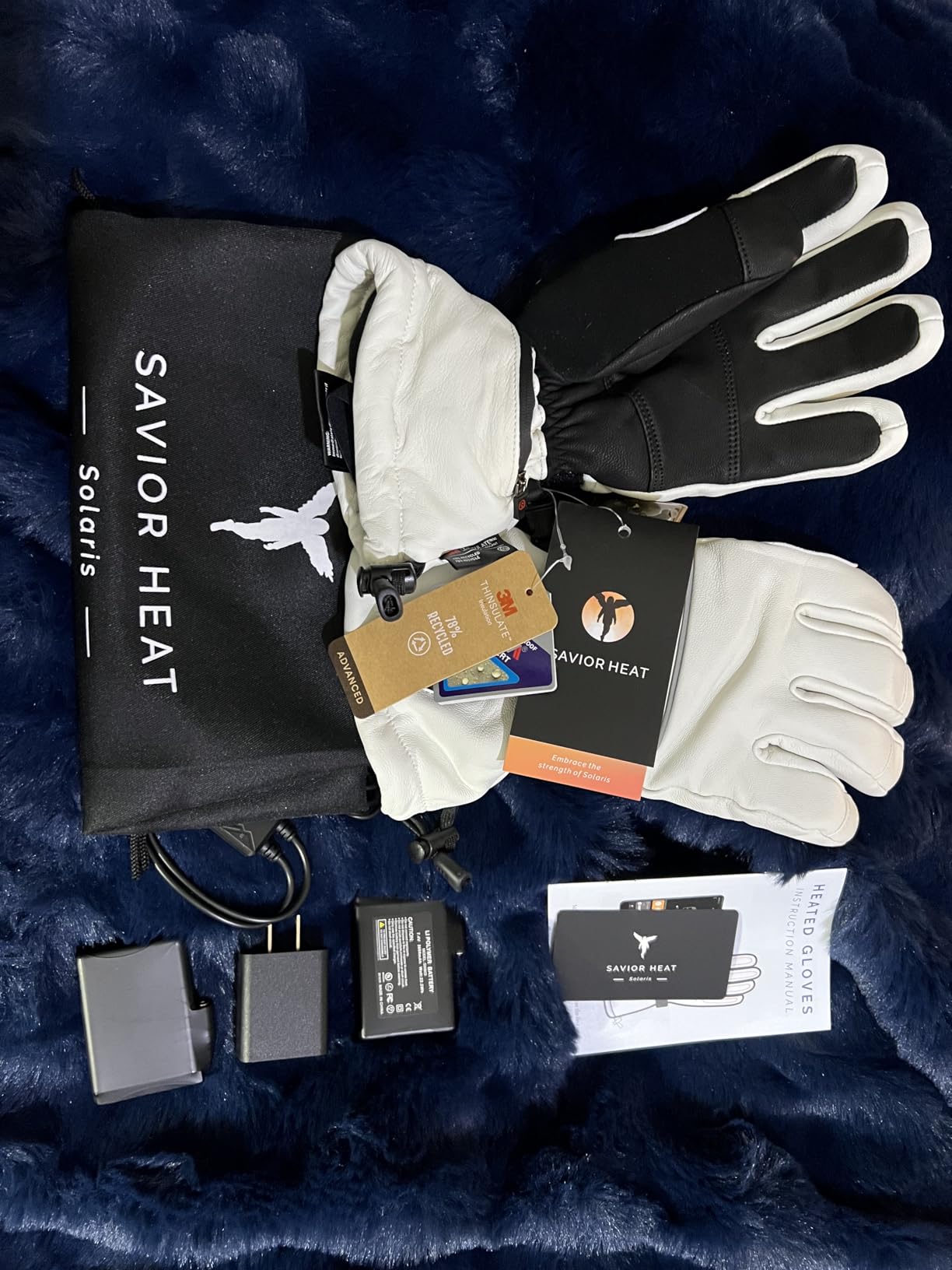 Heated Gloves for Men Women, EH 8 Pro Electric Leather Ski Gloves for Extreme Cold -5F, Aero-Grade Aerogel 3M Insulation, 3000mAh Rechargeable Battery Waterproof for Skiers customer photo 1