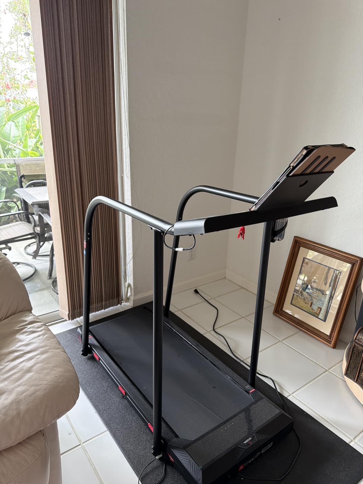 Yesoul Walking Treadmill for Seniors with Long Handrails - 4 Major Safety Protections, Emergency Stop Button, Treadmill for Home 300 lbs Capacity, Recovery Walking Machine with LED Display customer photo 1