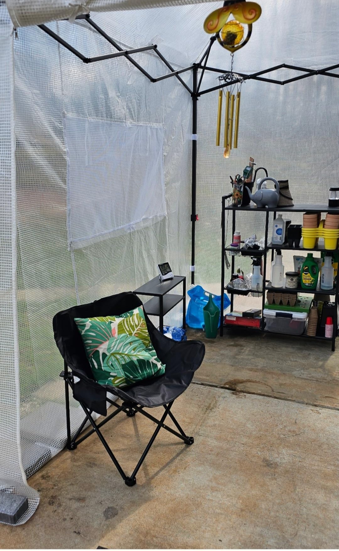 Devoko Walk-in Greenhouse, Instant Pop Up Green House for Outdoors with Zippered Door and 2 Roll-up Windows, PE Cover, Portable and Easy Assemble (Green, 8x6 Feet) customer photo 1