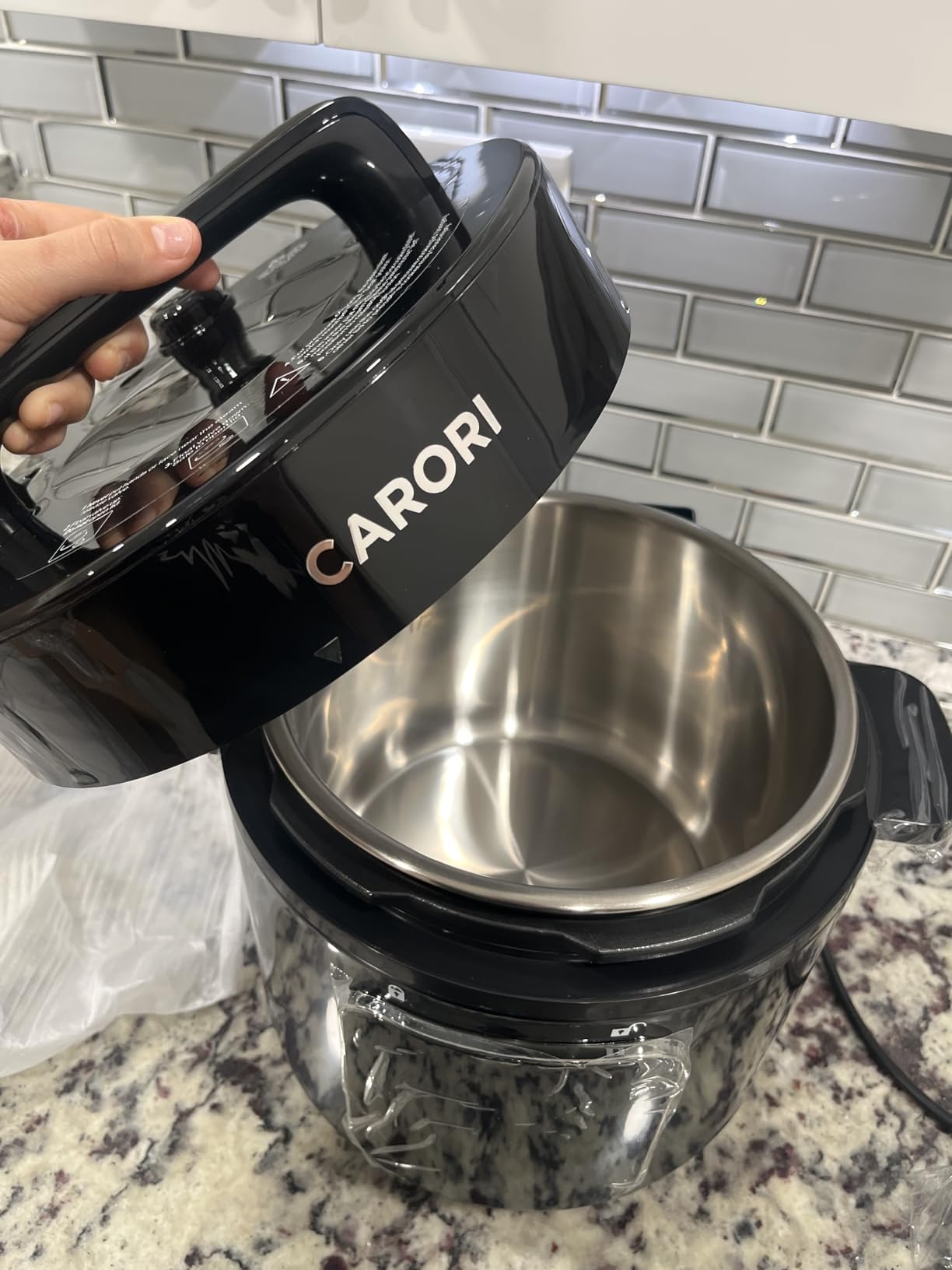 12-in-1 Electric Pressure Cooker 8 Quart, 1200W Multi-Cooker with Stainless Steel Pot, Slow Rice Cooker, Saute, Steamer, Yogurt and Food Warmer, Delay Timer, Black customer photo 1