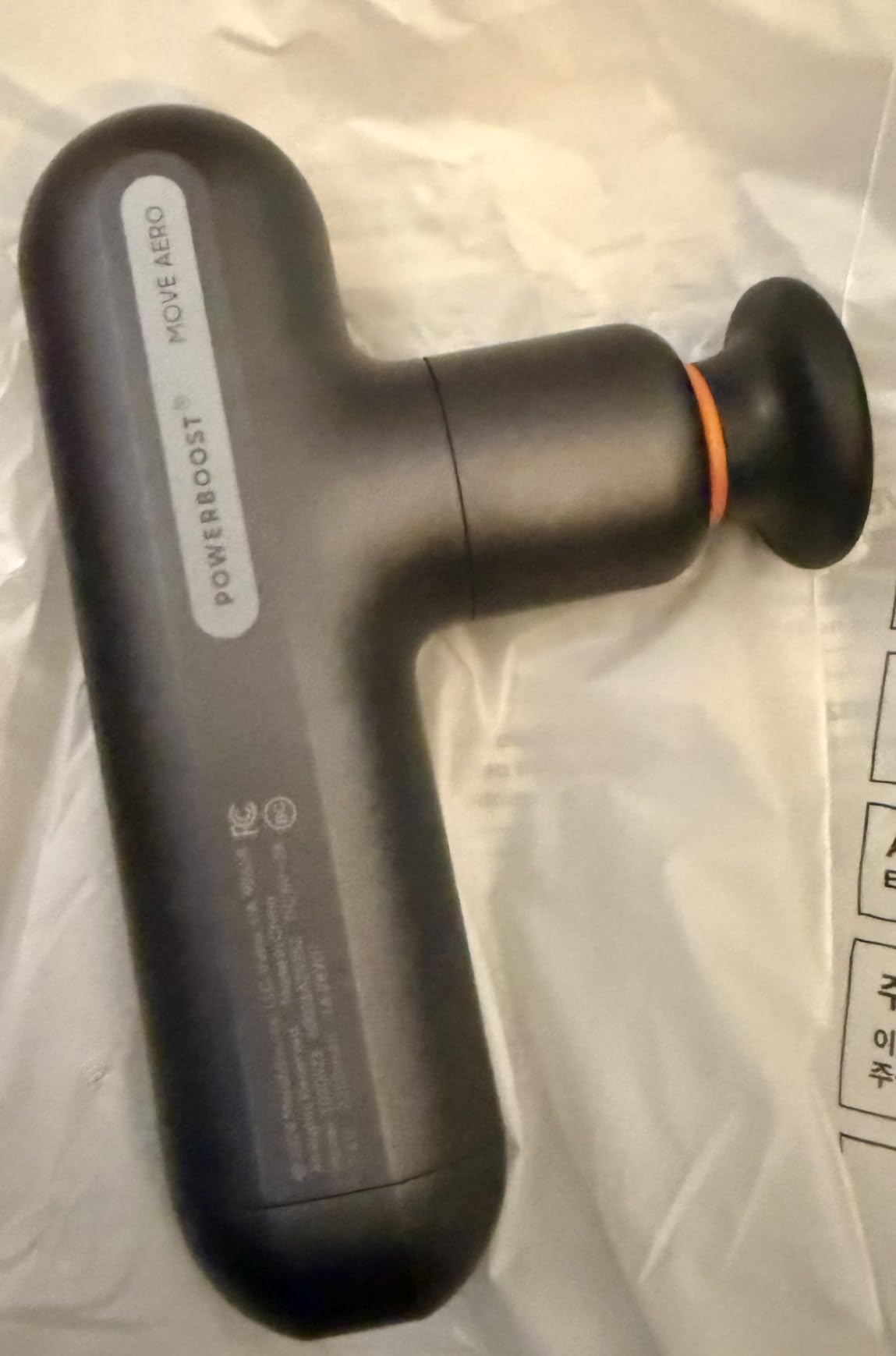Sharper Image Deep Tissue Percussion Massage Gun, Powerboost Move Evo Hot & Cold Rechargeable Handheld Massager, 4 Adjustable Speeds, 5 Attachment Heads & Carrying Case, for Muscle Pain Relief customer photo 2