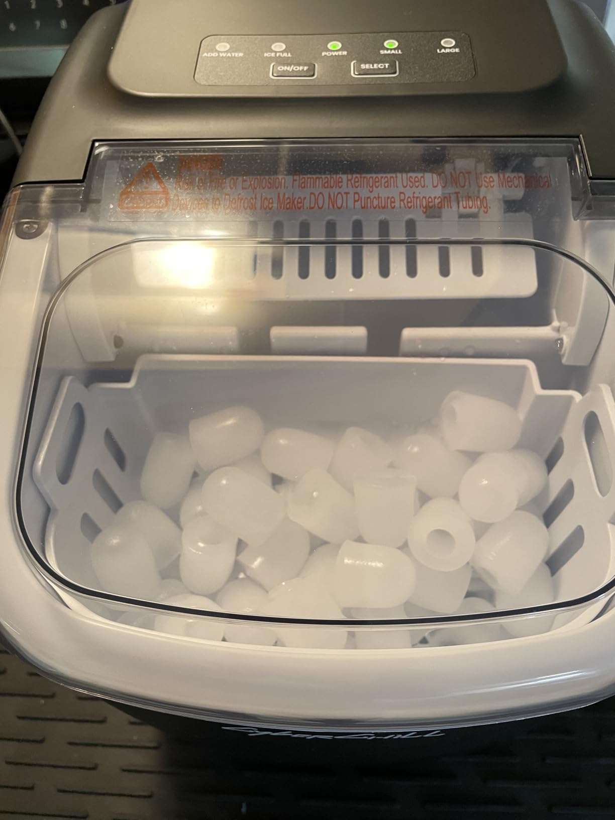 CyberChill Nugget Ice Maker Countertop 44lbs Per Day Pebble Sonic Ice Makers Machine Chewable Pellet Ice with Self-Cleaning Removable Water Tank See Through Window for Home/Kitchen/Office customer photo 2