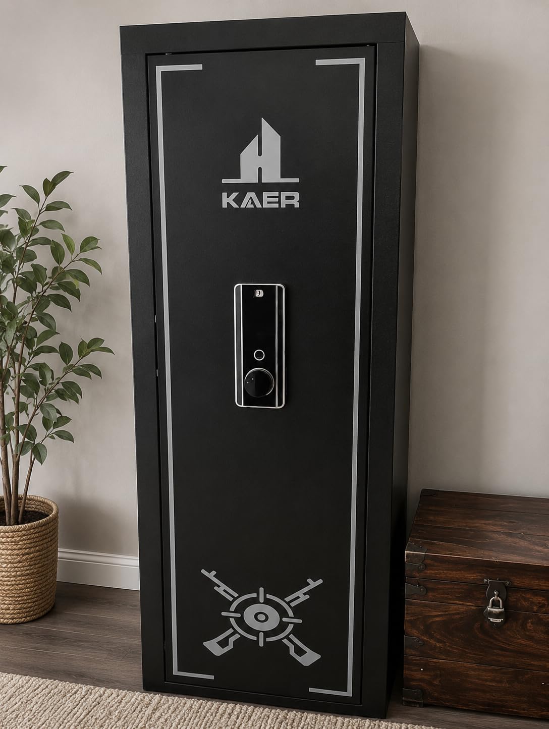 KAER Biometric Gun Safe Rifle, Gun Safes for Rifles and Pistols Holds 14-15 Firearms with Adjustable Racks & Pistol Storage, Fingerprint Keypad Lock Gun Cabinet for Home & Hunting for Enthusiasts customer photo 1