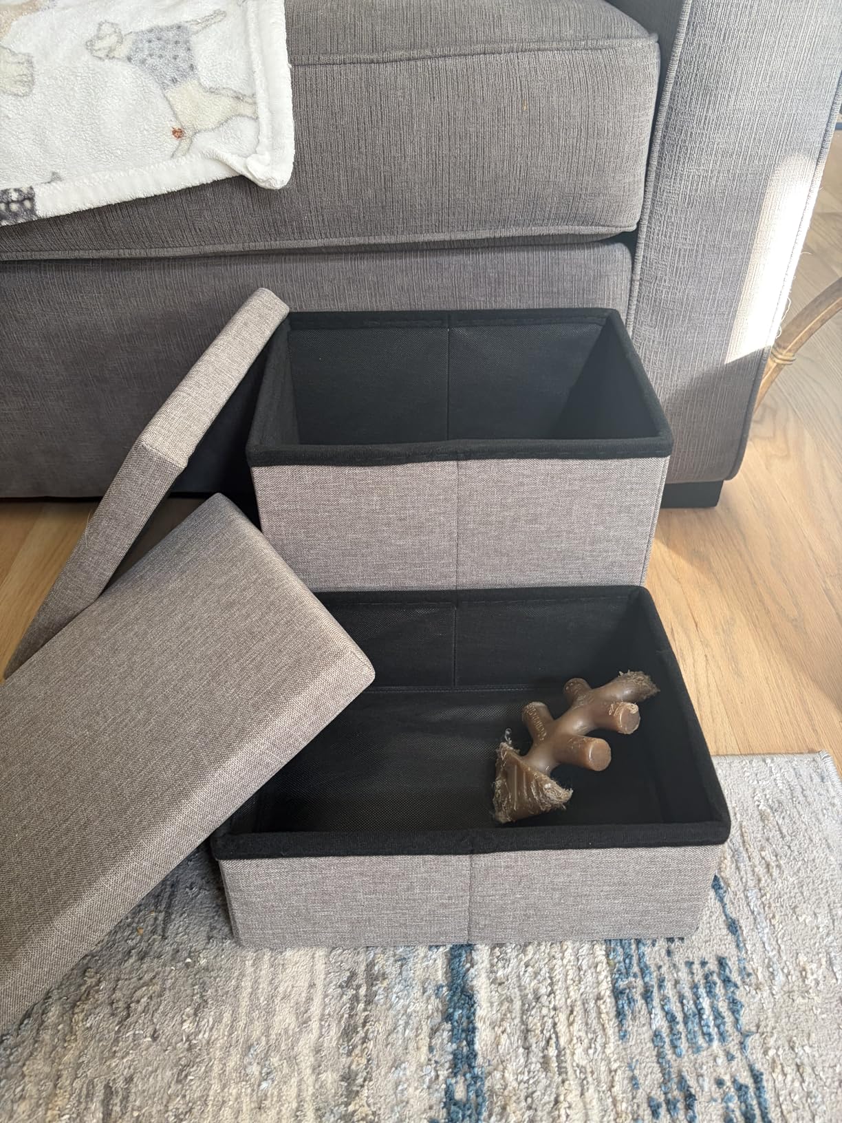 3-Step Wide Dog Stairs with Hidden Storage 18
