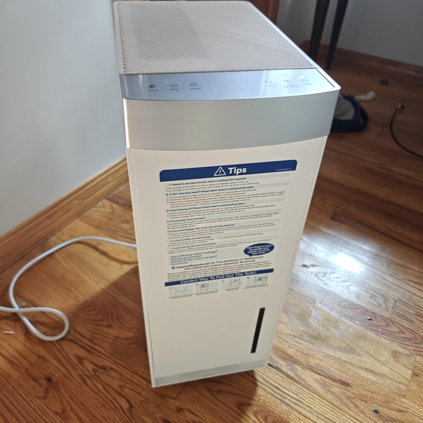 AEOCKY 4500 Sq.Ft Energy Star Most Efficient 2025 Dehumidifier with Pump, Max 80 Pint/Day Smart Compressor Dehumidifier with Drain Hose, Intelligent Humidistat, for Basement, Bedroom, Home, Bathroom customer photo 2