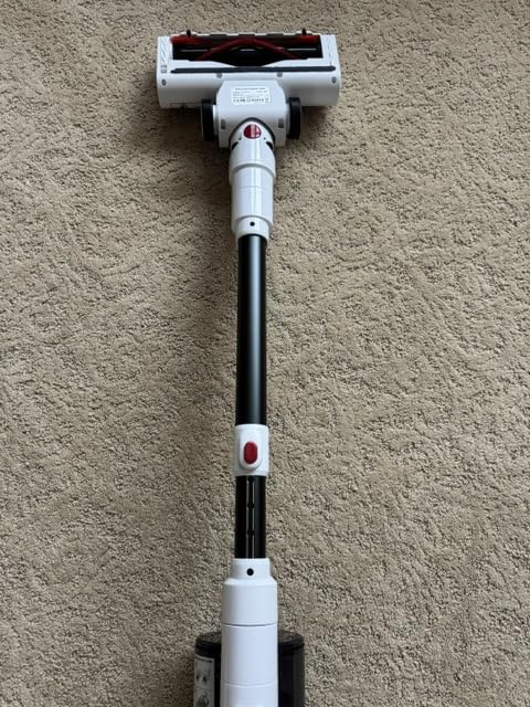 Tikom V750 Cordless Vacuum Cleaner for Home, 45000Pa/500W Stick Vacuum with LED Display, Charging Wall Dock, Anti-Tangle, Lightweight Handheld Vacuum for Pet Hair, Hard Floor, Carpet, White customer photo 2