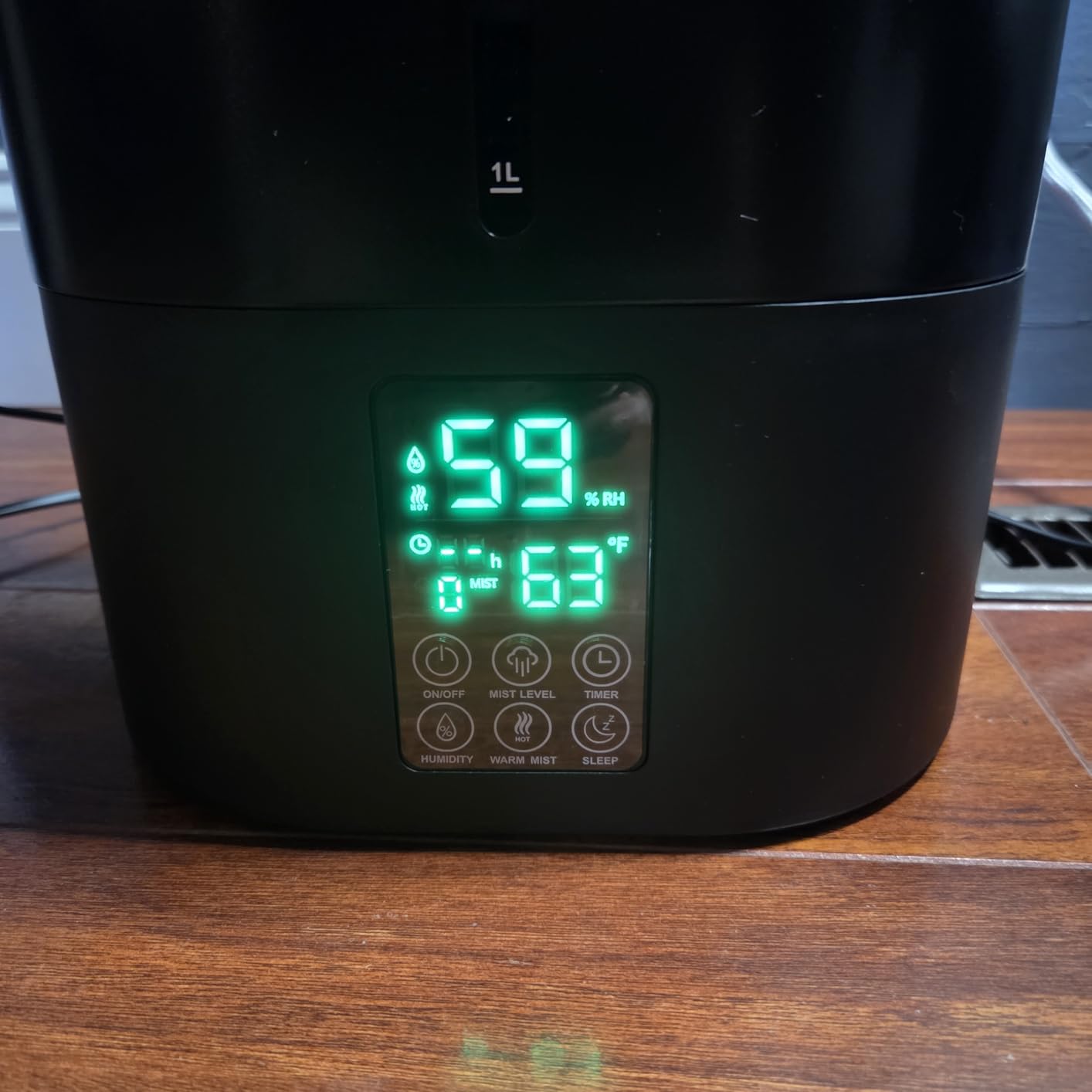 Coolfiqu 6L Humidifiers for Bedroom Large Room Home, Cool and Warm Humidifier for Baby and Plants Hot Mist Top Fill Desk Humidifiers Oil Diffuser, Quiet, Adjustable Mist, 360°Nozzle-Black (2026 Upgraded) customer photo 1
