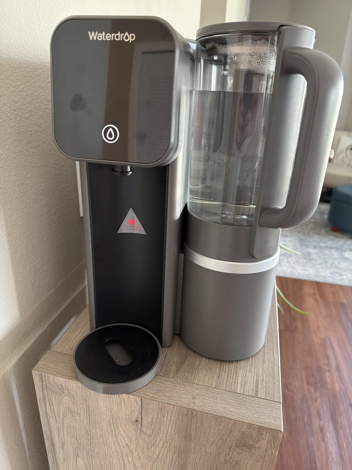 Waterdrop M6H Instant Hot Reverse Osmosis System Countertop Water Filter, 7-Stage, 3:1 Pure to Drain, Hot Water Dispenser with 5 Temperature Options, RO System with Glass Pitcher customer photo 2