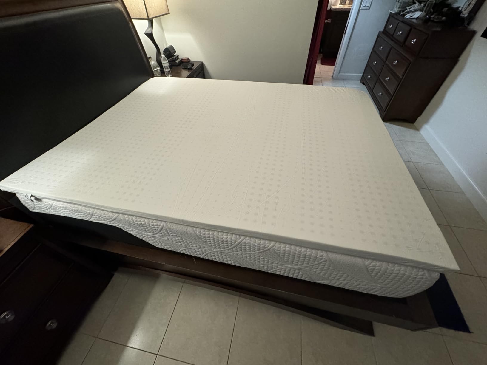Premium Natural Latex Mattress Topper, Organic Cotton Cover No Memory Foam Chemicals, Help Relief Shoulder & Back Pain (Queen 3Inches) customer photo 1