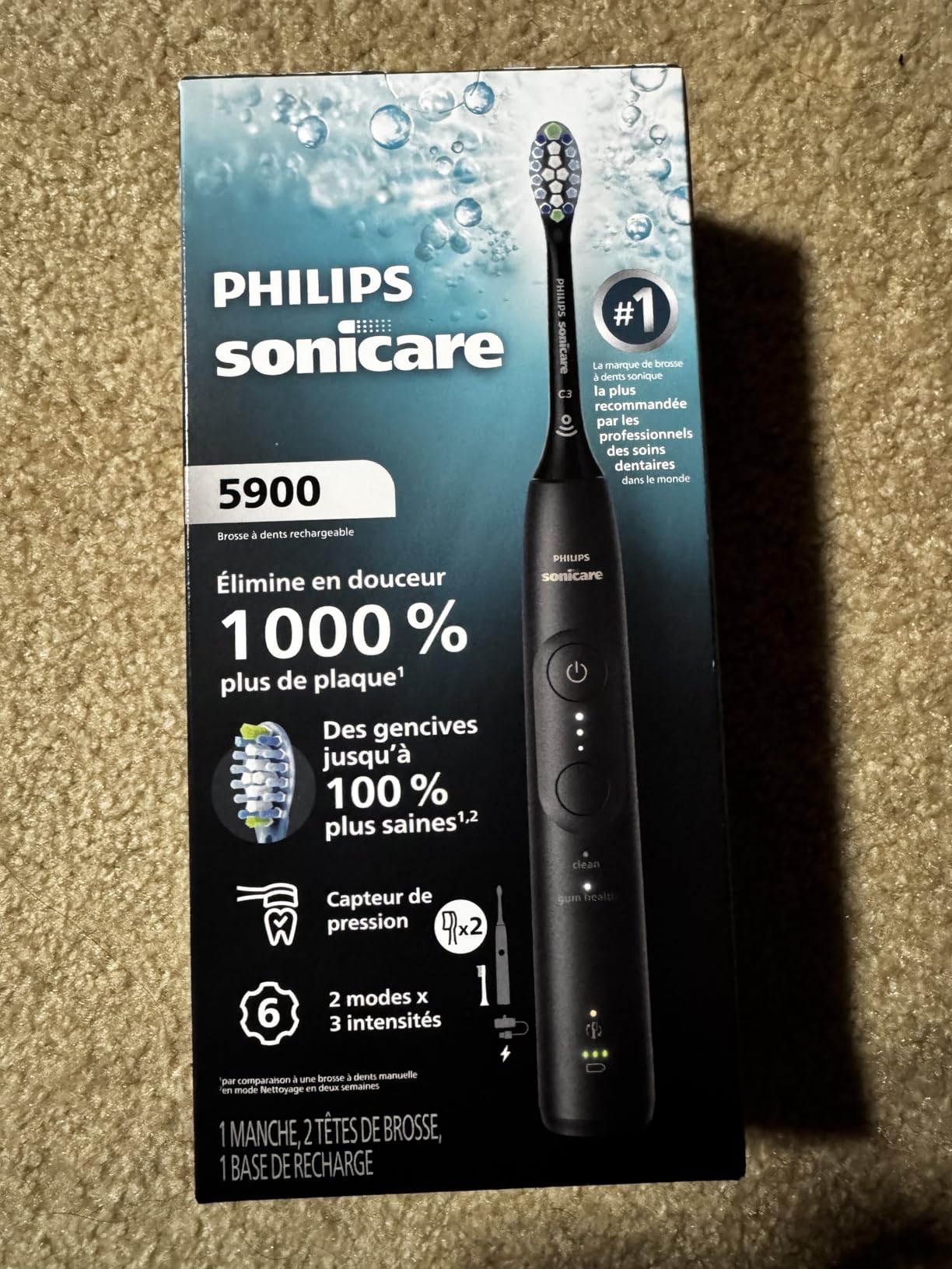 Philips Sonicare 5900 Series Electric Toothbrush - Pressure Sensor, 6 Brushing Settings, for Sensitive Gums, Light Pink, HX7132/02 customer photo 2