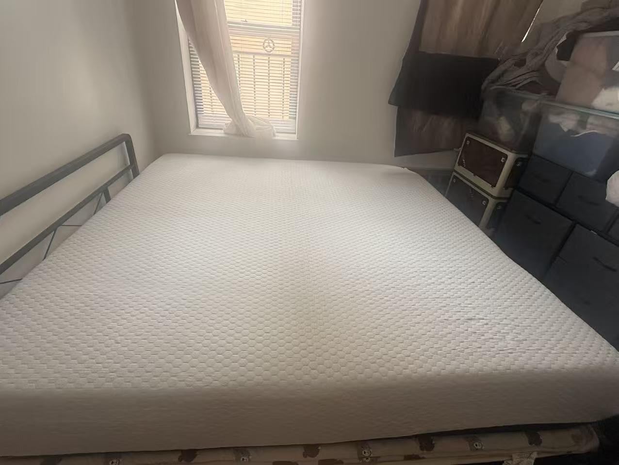 12 Inch King Memory Foam Mattress, Dual Zone Design (Firm & Soft), Cooling Gel King Mattress in a Box for Couples, Back Pain Relief, Icesilk Removable Cover, Fiberglass Free, CertiPUR-US customer photo 2