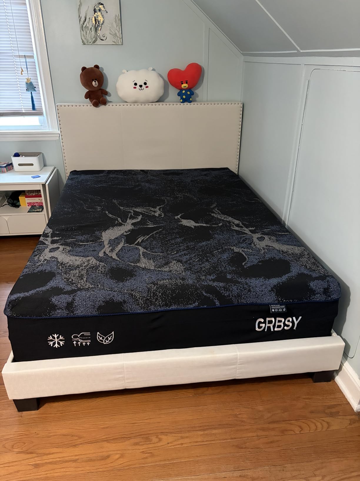 14 Inch King Memory Foam Mattress, New Left-Right Dual-Firmness King Mattress in a Box with Cooling Copper Gel Infused for Pressure Relief, Assembled in USA, Washable IceSilk Cover, CertiPUR-US customer photo 2