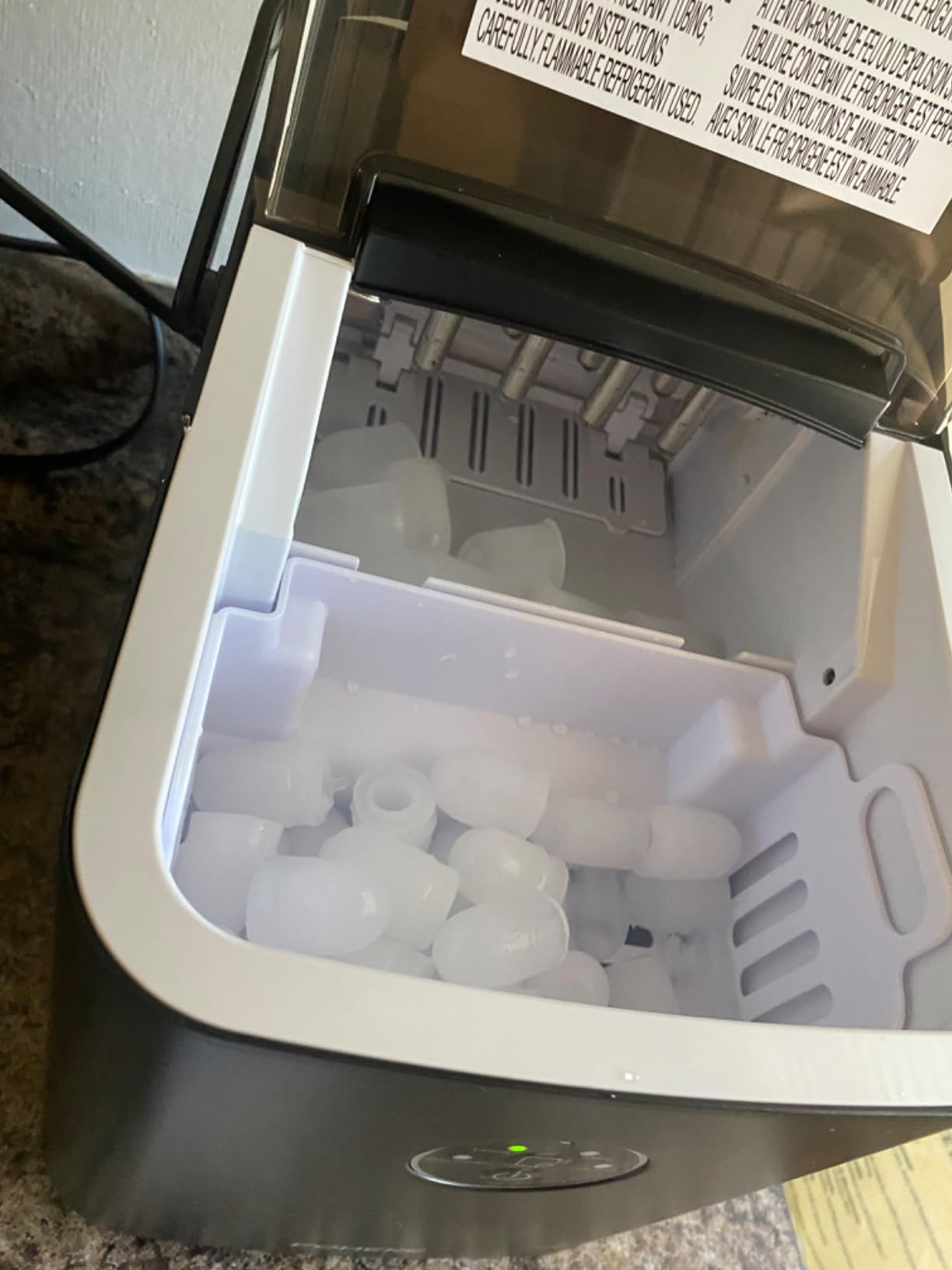 Commercial Ice Maker Machine, 100LBS/24H Freestanding & Undercounter Ice Machine with 2 Water Inlets, 40 PCS/Cycle and 24LBS Storage Bin, Stainless Steel, LED Display & Self-Cleaning for Home Bar customer photo 2