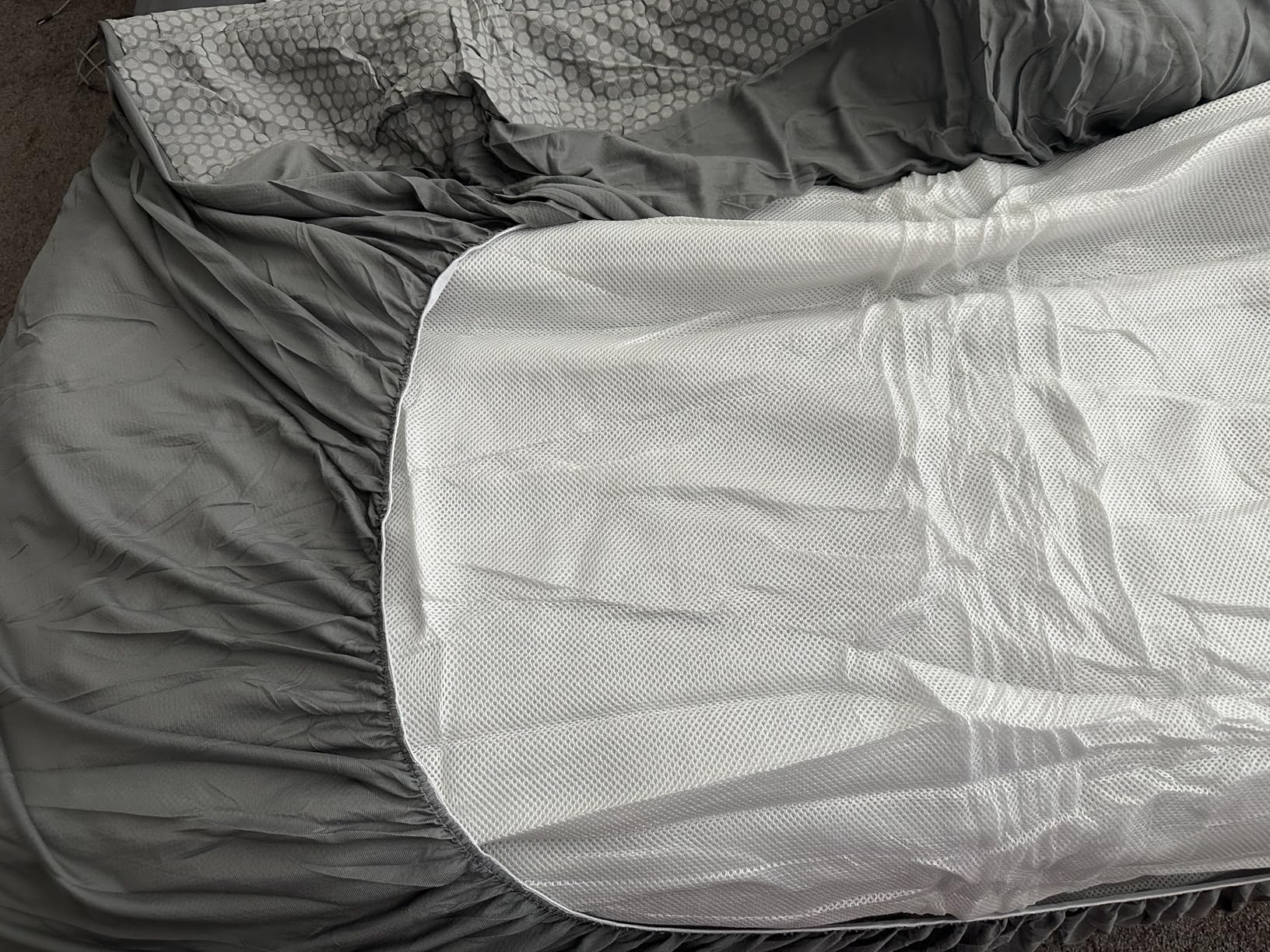 Elegear Queen Cooling Mattress Pad for Hot Sleepers, Waterproof & Cool-to-Touch Mattress Topper with Arc-Chill 3.0, TriSupport 3D Grid, Soft Fluffy Feel, Machine Washable, Deep Pocket Up to 18