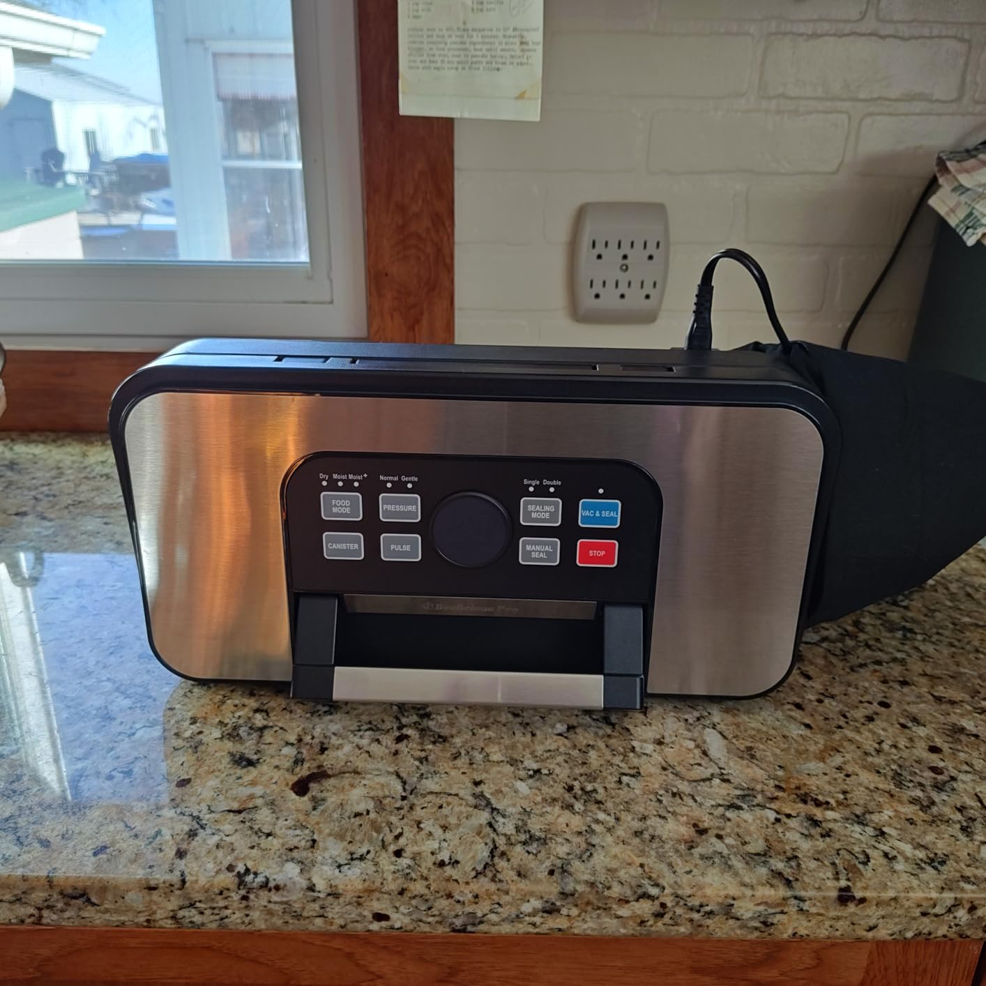 MEAT! 95Kpa Precision Pro Vacuum Sealer, with Double Heat Seal & Dual-Pump for Dry/Moist Food, 2X Strength, Food Vacuum Sealer Machine with Easy-Lock Handle, Built-in Cutter & Bag Storage, Stainless Steel customer photo 1