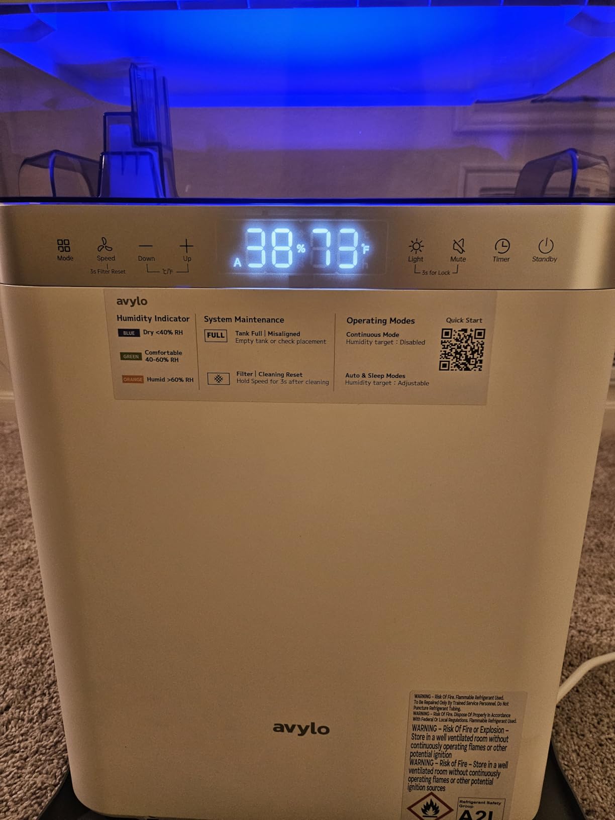 avylo Dehumidifier for Basement with Pump, 2.11 Gallon Top-Mounted Water Tank, Max 90 Pint/D, Energy Star Most Efficient 2025, 4500 Sq.Ft Dehumidifiers for Home with 41dB, Drain Hose, Auto Defrost customer photo 1