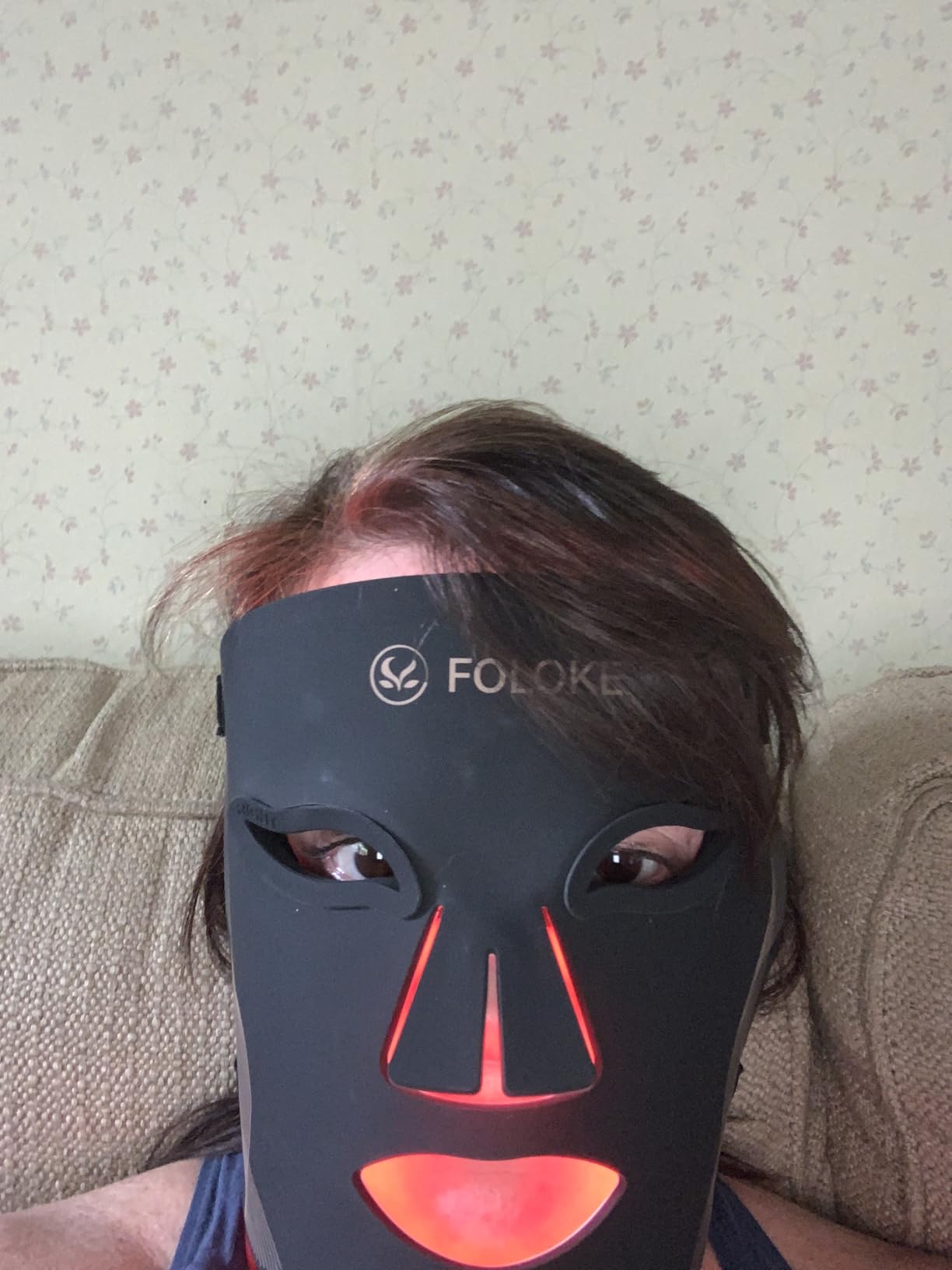 Red Light Therapy for Face, LED Light Therapy Mask Skin Care Mask & Neck, LED Red & NIR Light Therapy Wavelength for Home Use, Working Travel Yoga Sleep customer photo 1