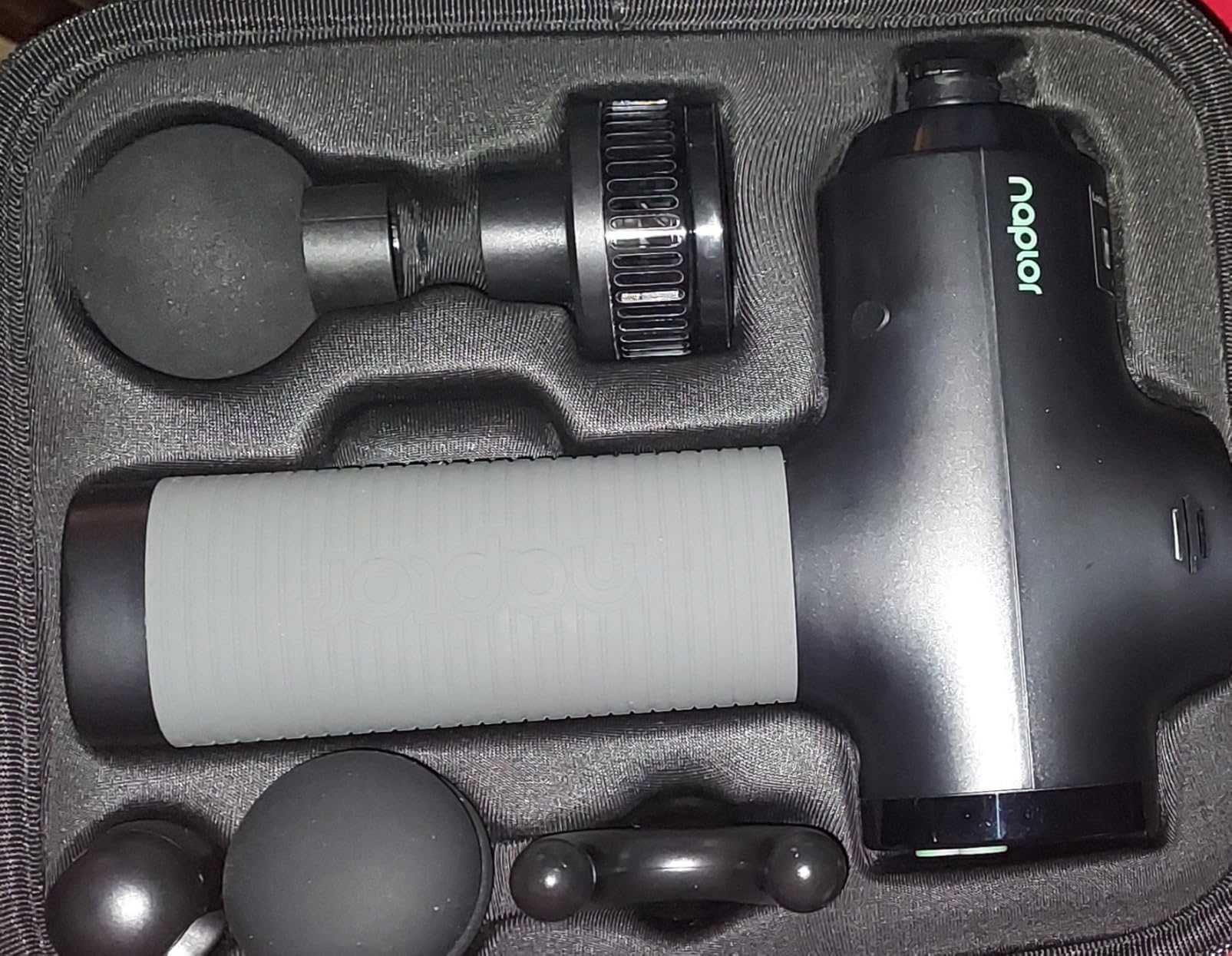 Massage Gun with Heat and Cold - [2026 Upgraded] Deep Tissue Percussion Massager, FSA Eligible Quiet Powerful Massager Gun for Pain Relief, LED Display, 5 Speeds, Carrying Case, HSA Approved customer photo 2