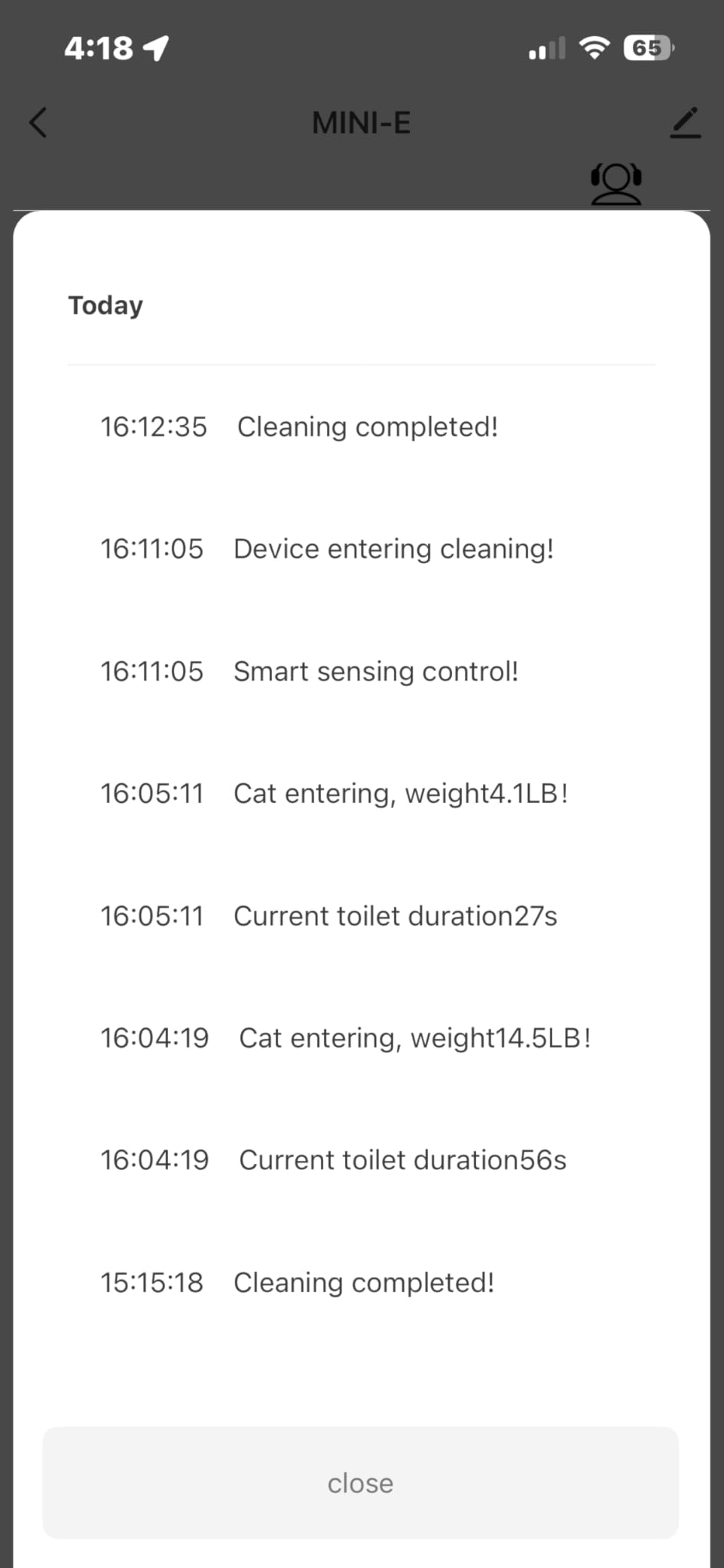 Automatic Cat Litter Box, Self Cleaning Litter Box for Multiple Cats with Open Top Design, App Control and Safety Protection, Ultra-Quiet, Easy Setup, Light Gray customer photo 2
