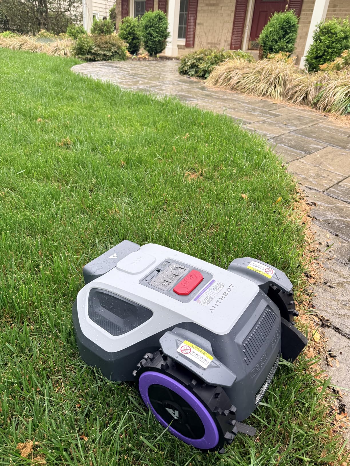 ANTHBOT M5 Robot Lawn Mower 1/8 Acre, Dual Vision+Full-Band RTK Robotic Lawnmower, No Perimeter Wire, App Control Obstacle Avoidance, 45% Slope, Cutting Height, Multi-Zone Mapping customer photo 2