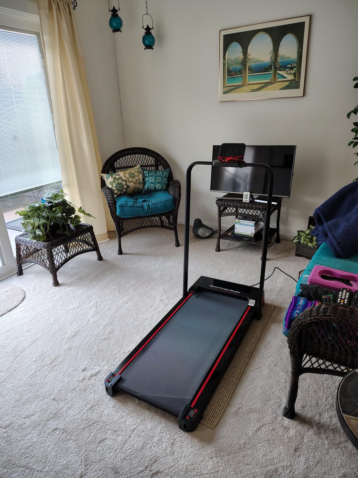 RHYTHM FUN Treadmill with Incline, Walking Pad with Handle Bar,300lbs Walking Pad with APP, Portable Folding Walking Treadmills for Home/Office with Low Noise customer photo 2