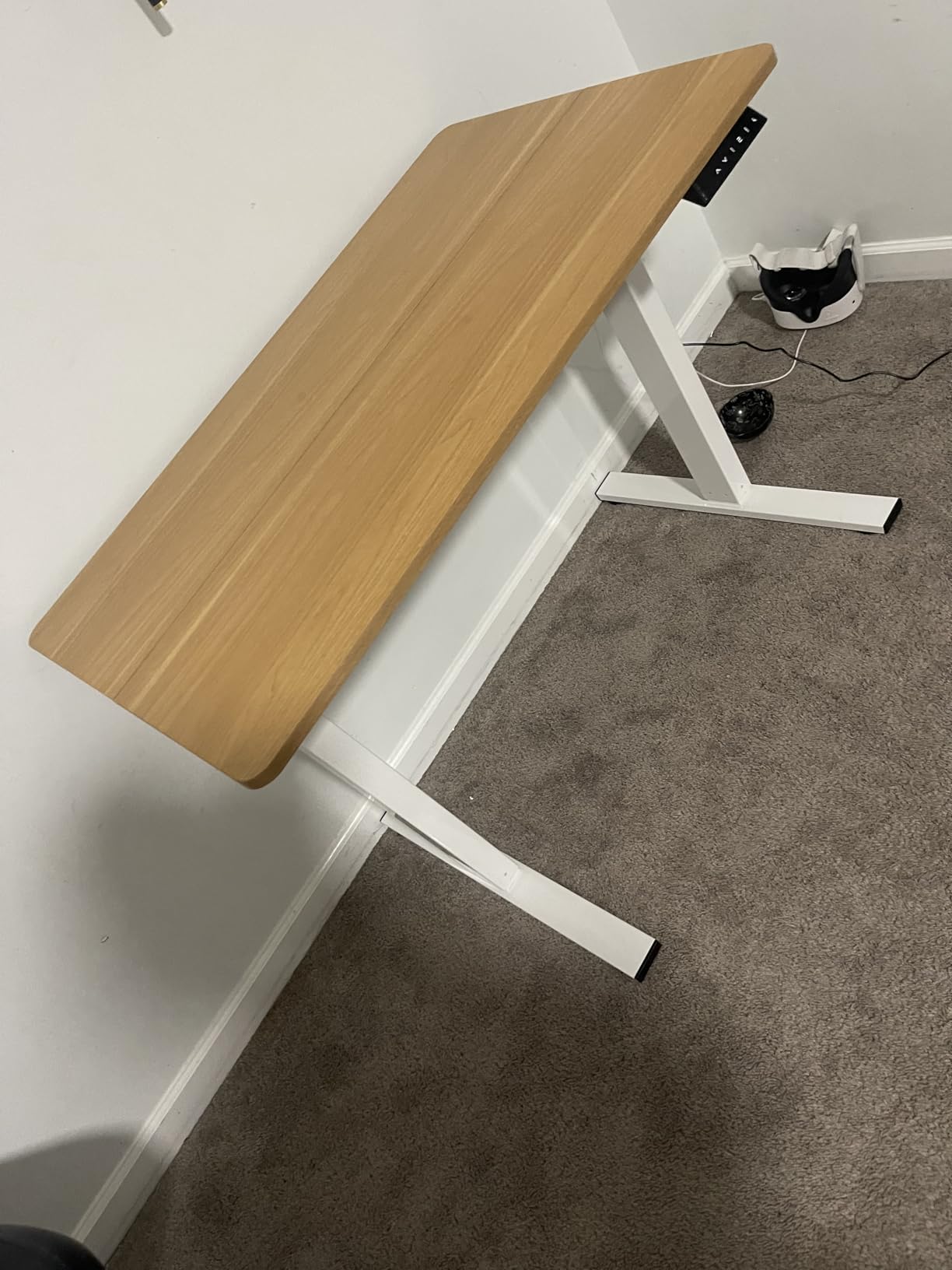 SANODESK Dual Motor Electric Standing Desk 79 x 32 Inches, Height Adjustable Sit Stand Desk with Large Splice Board for Home Office, Computer Workstation, Study & Gaming, Black Frame/Black Walnut Top customer photo 1
