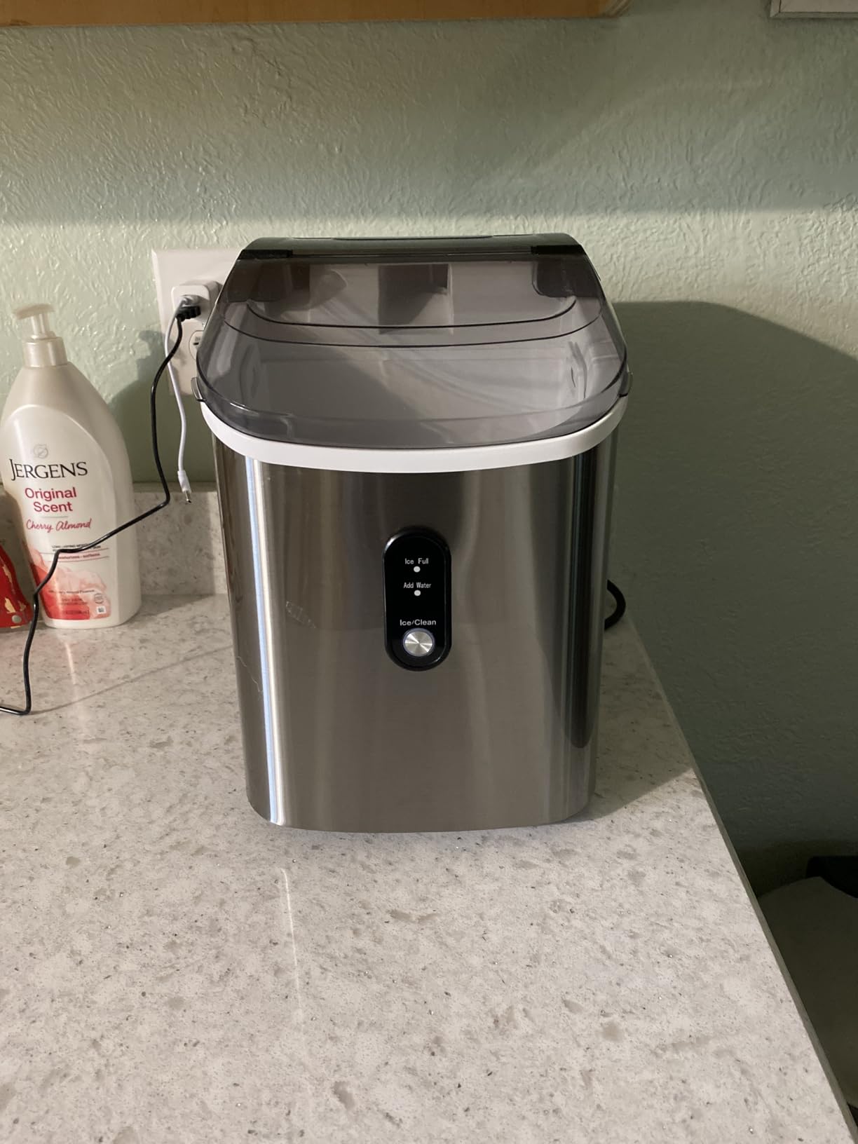Kismile Nugget Ice Makers Countertop, 35Lbs/24H, Portable Sonic Ice Machine with Self-Cleaning, One-Click Operation for Home/Office(Stainless Steels Silver) customer photo 1