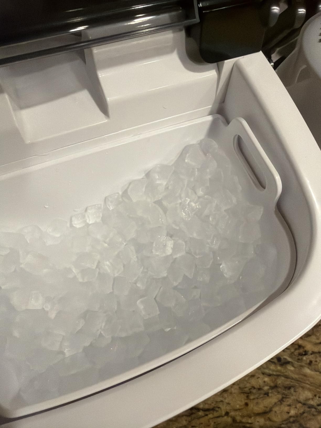 Kismile Nugget Ice Makers Countertop, 35Lbs/24H, Portable Sonic Ice Machine with Self-Cleaning, One-Click Operation for Home/Office(Stainless Steels Silver) customer photo 2