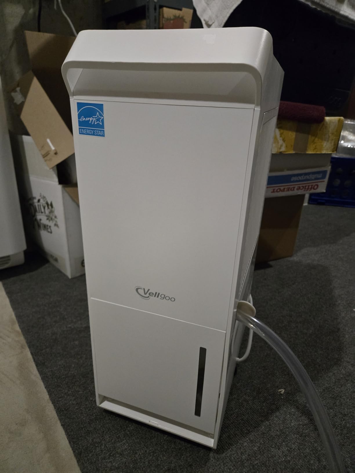 6,000 Sq.Ft Most Efficient Energy Star 2025 Dehumidifier with Pump, Vellgoo Max 140 Pint/D Smart Compressor Dehumidifier for Basement with Drain Hose, for Home, Large Rooms customer photo 1