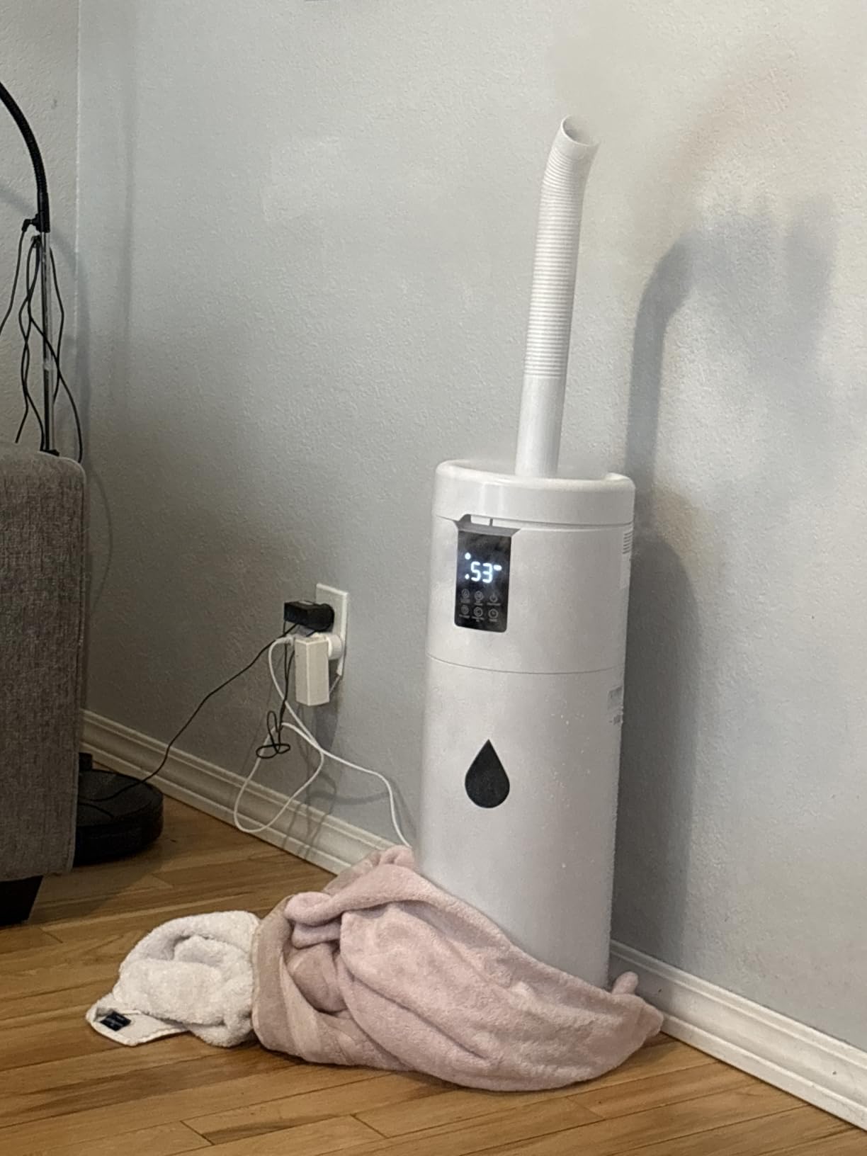 Humidifiers for Large Room Home Bedroom 2000 sq.ft. 17L/4.5Gal Large Humidifier with Extension Tube & 4 Speed Mist,Top Fill Wholehouse Humidifier with 360°Nozzle for Plant Office Commercial Greenhouse customer photo 1