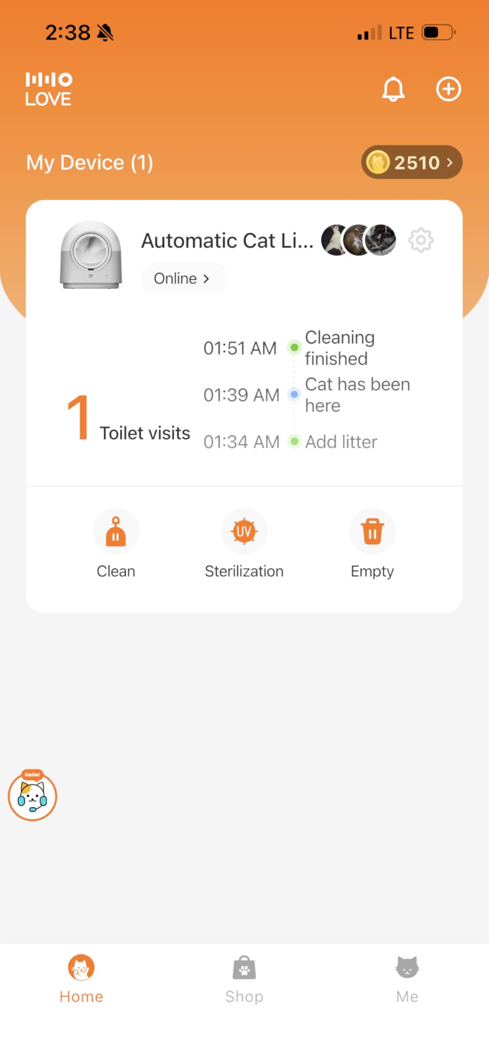 HHOLOVE Self Cleaning Litter Box Automatic with Safety Sensors, Odor Control, Real-Time Health & Weight Monitor, Ultra-Quiet, 60L Large Capacity for Multiple Cats, 2026 Version customer photo 1