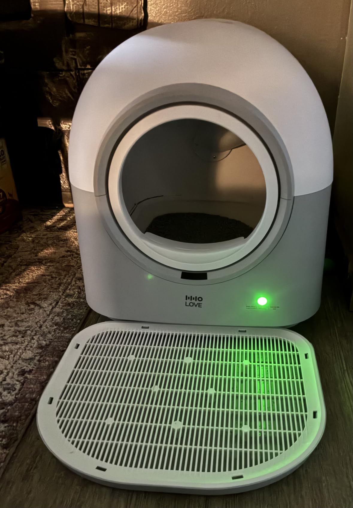 HHOLOVE Self Cleaning Litter Box Automatic with Safety Sensors, Odor Control, Real-Time Health & Weight Monitor, Ultra-Quiet, 60L Large Capacity for Multiple Cats, 2026 Version customer photo 2