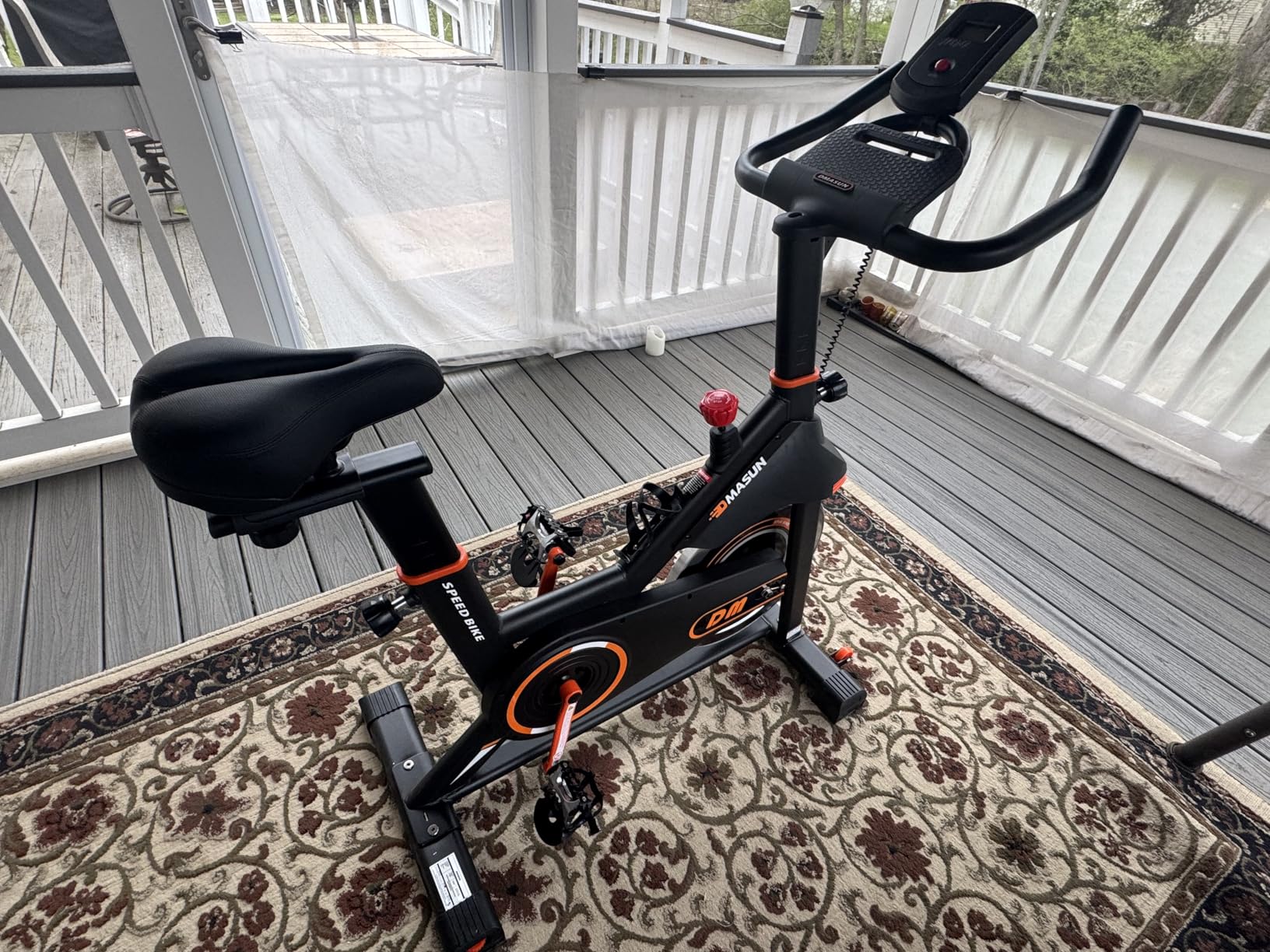 DMASUN Exercise Bike, Silent Magnetic Resistance Stationary Bike for Home with 330 LBS Capacity, Indoor Bike with Comfortable Seat Cushion customer photo 1