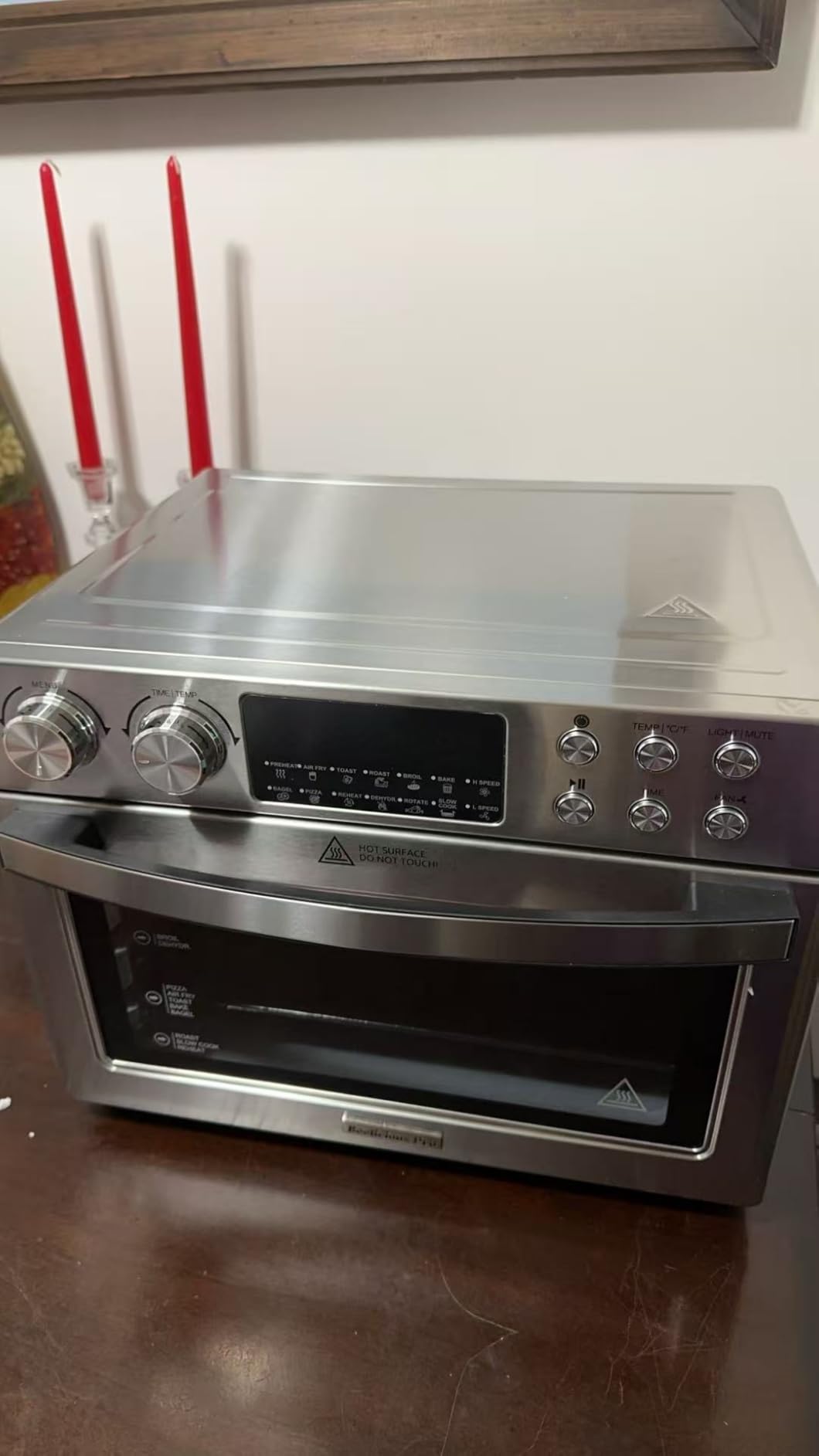 28QT Air Fryer Toaster Oven Combo, Large 12-in-1 Convection Countertop Oven with Next-Gen HeatWave Convection, 3-Layer Cooking, Rotisserie for Chicken, Fits 11
