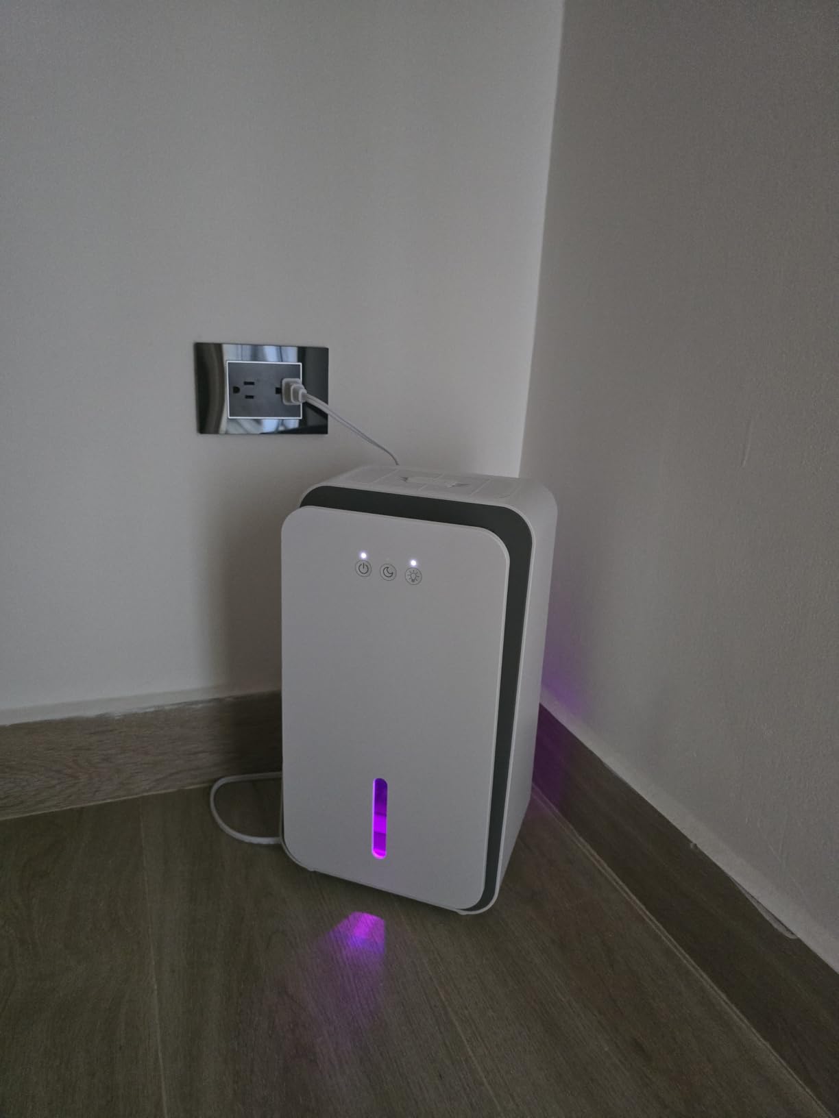 Dehumidifier for Home, 1000 sq.ft Dehumidifier for Basement Bathroom Bedroom with Auto Shut Off, Built-in Aromatherapy Diffuser, 7 Colors LED Light, Quiet Dehumidifiers with Sleep Mode (CS08-Cream) customer photo 1