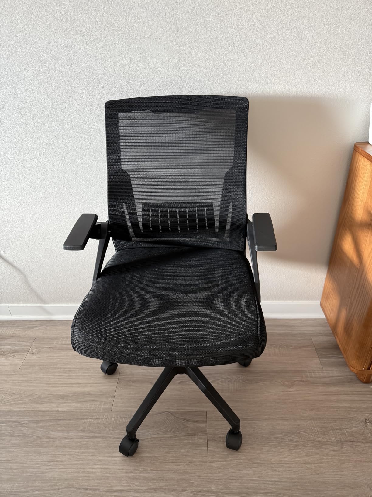 GTPLAYER Ergonomic Office Chair with Flip-up Armrests Executive Computer Chair for Home Office, Breathable Mesh & Comfy Lumbar Support, Moon Gray customer photo 1