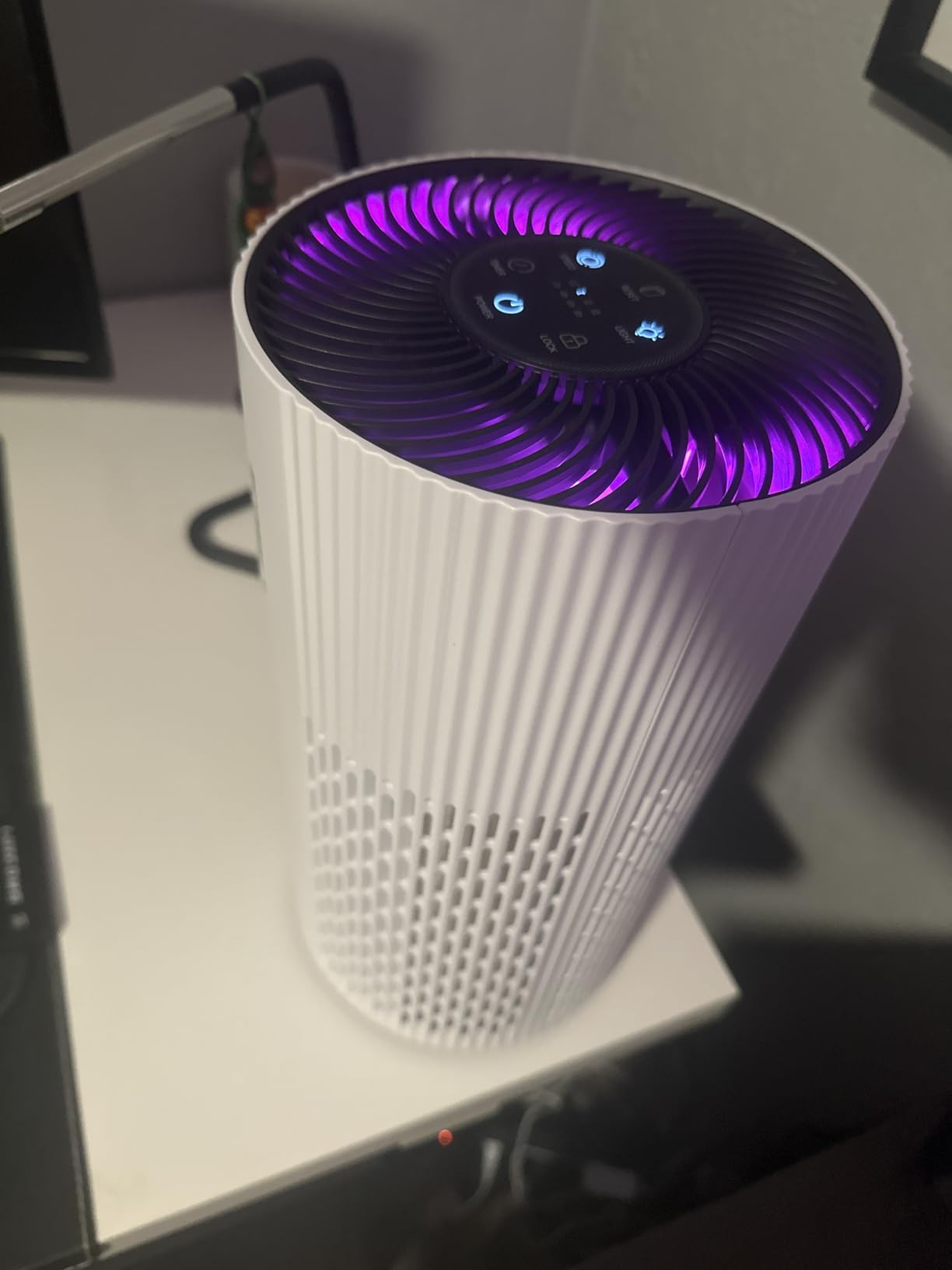 Air Purifiers for Home Large Room Up to 1500 Ft² with True HEPA Filter, 20dB Sleep Mode, 360° Air Intake & Outlet, Air Cleaner for Bedroom Pets Dander, Smoke, Dust, Odors, HAP604, Bright White customer photo 1