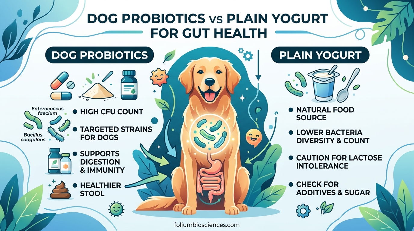 Dog Probiotics vs Plain Yogurt for Gut Health