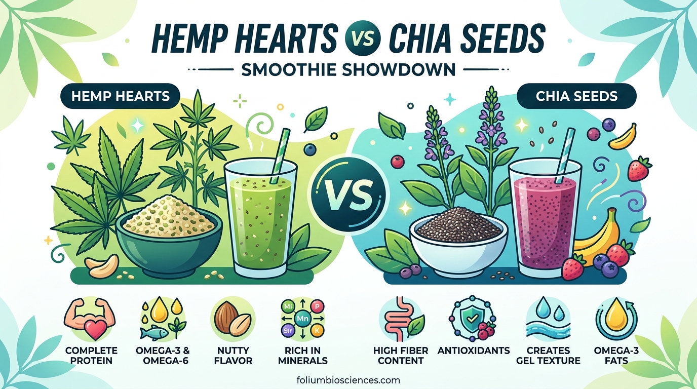 Hemp Hearts vs Chia Seeds for Smoothies