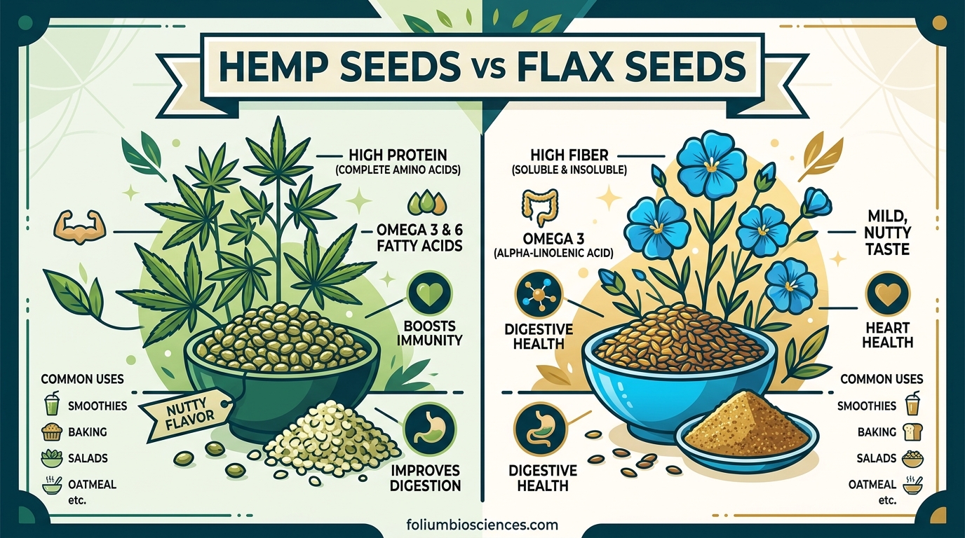 Hemp Seeds vs Flax Seeds