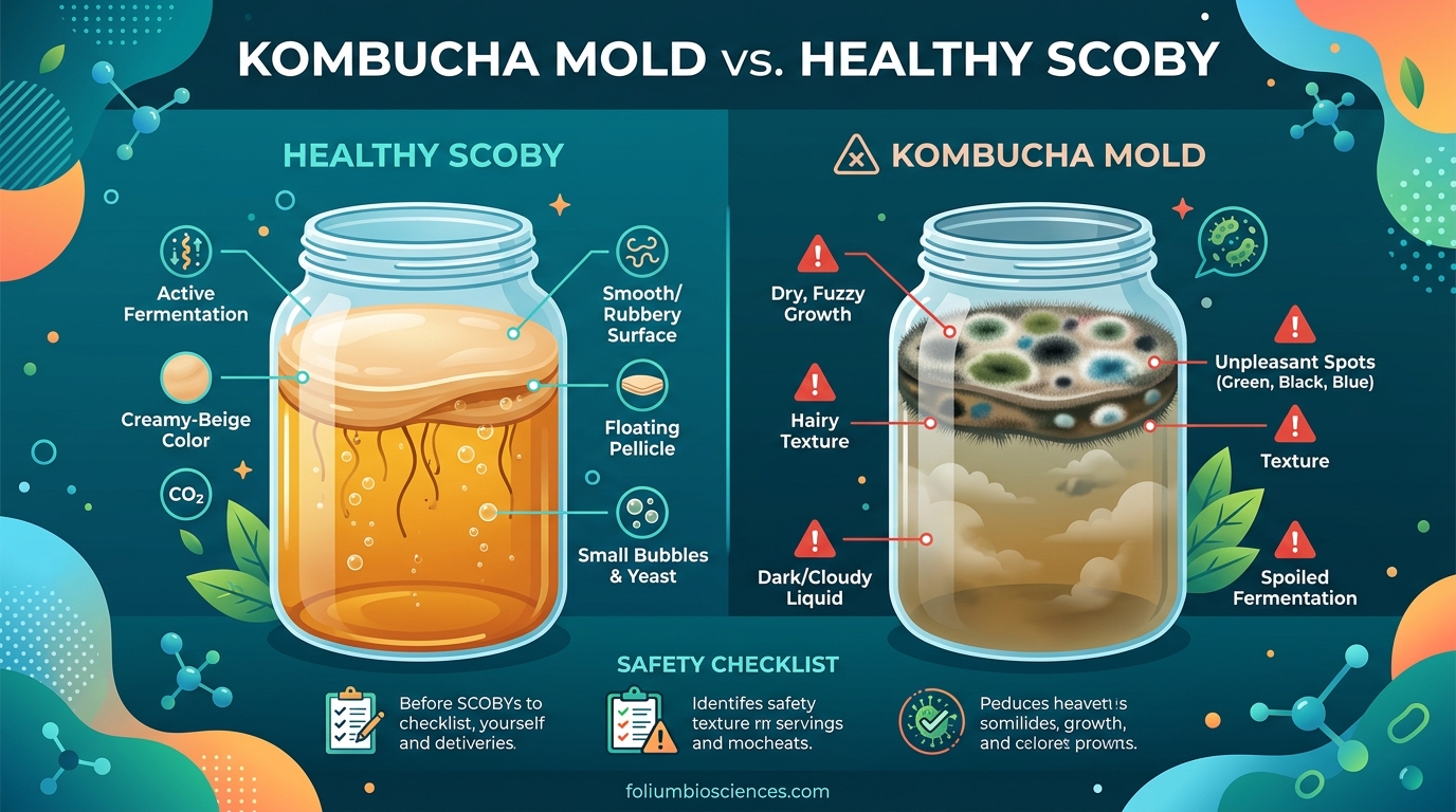 Kombucha Mold vs Healthy SCOBY