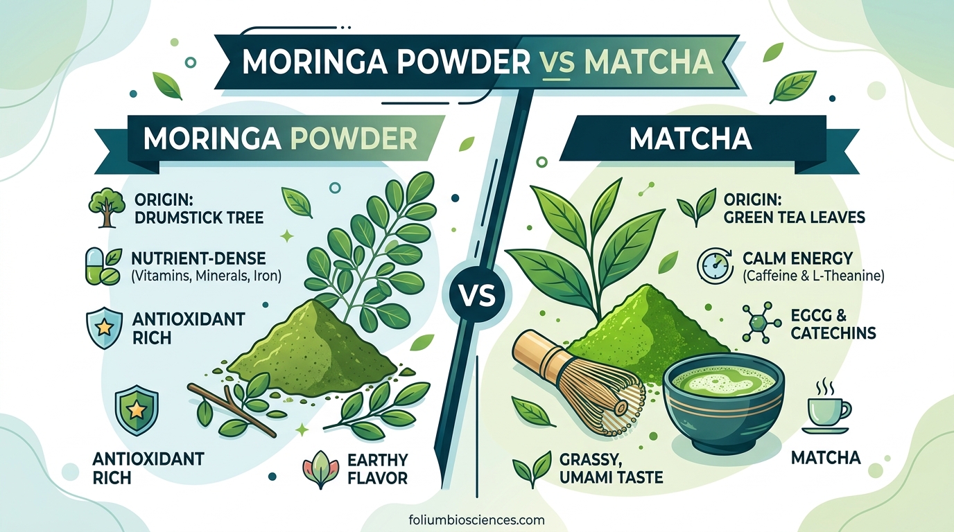 Moringa Powder vs Matcha