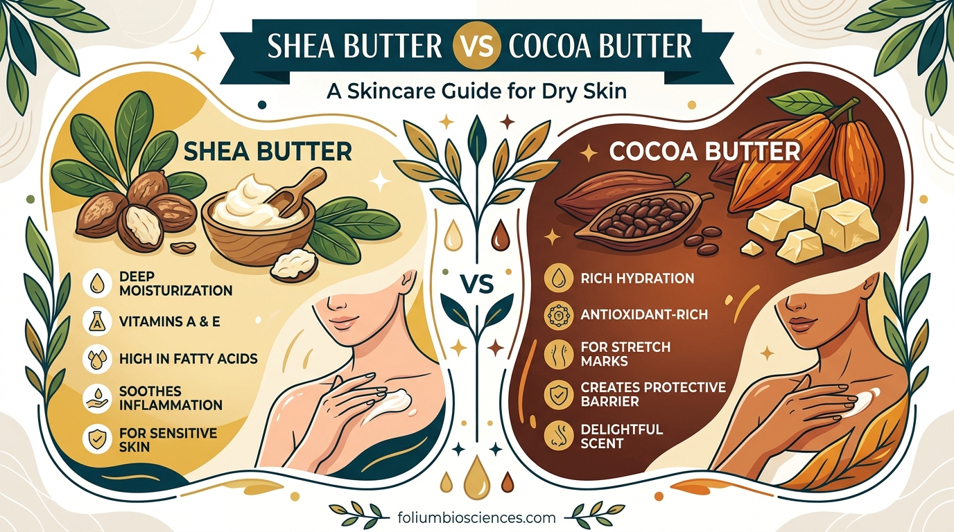 Shea Butter vs Cocoa Butter for Dry Skin