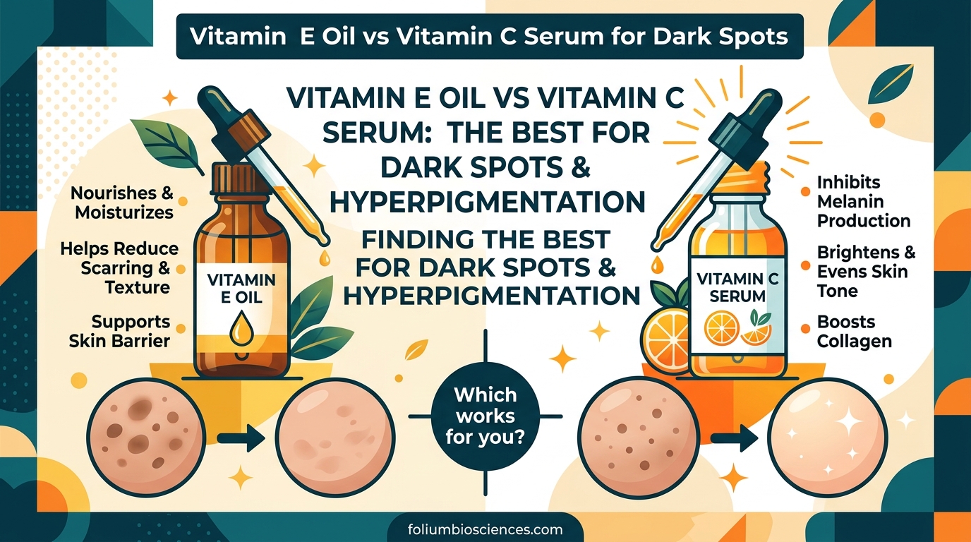 Vitamin E Oil vs Vitamin C Serum for Dark Spots